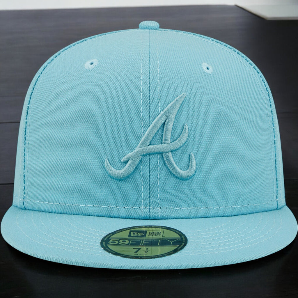 [60278392] Mens New Era MLB ATLANTA BRAVES 5950 FITTED 'COLOR PACK' - LIGHT BLUE