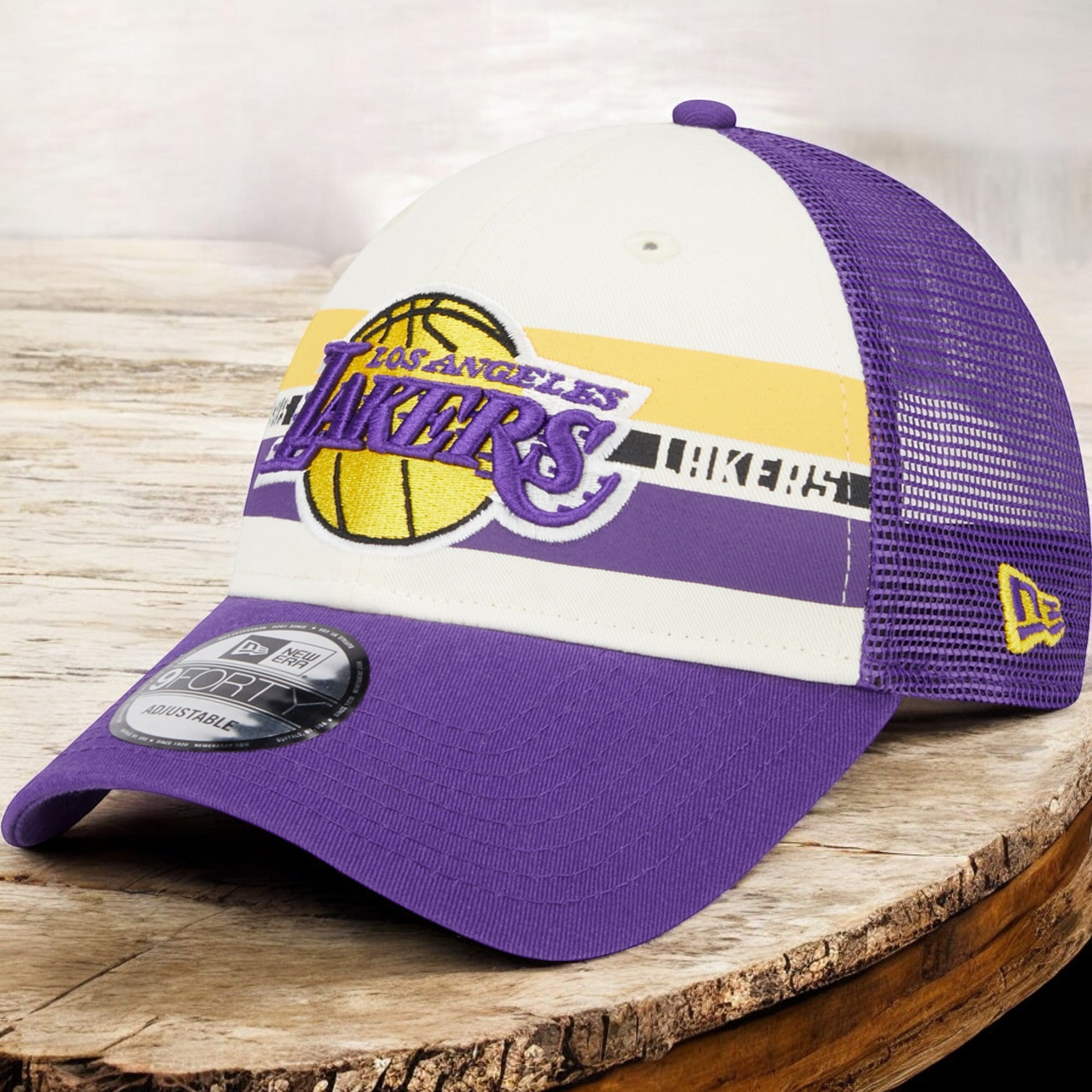 [60305289] Mens New Era NBA 940 STRIPES E1 TRUCKER SNAPBACK - LA LAKERS