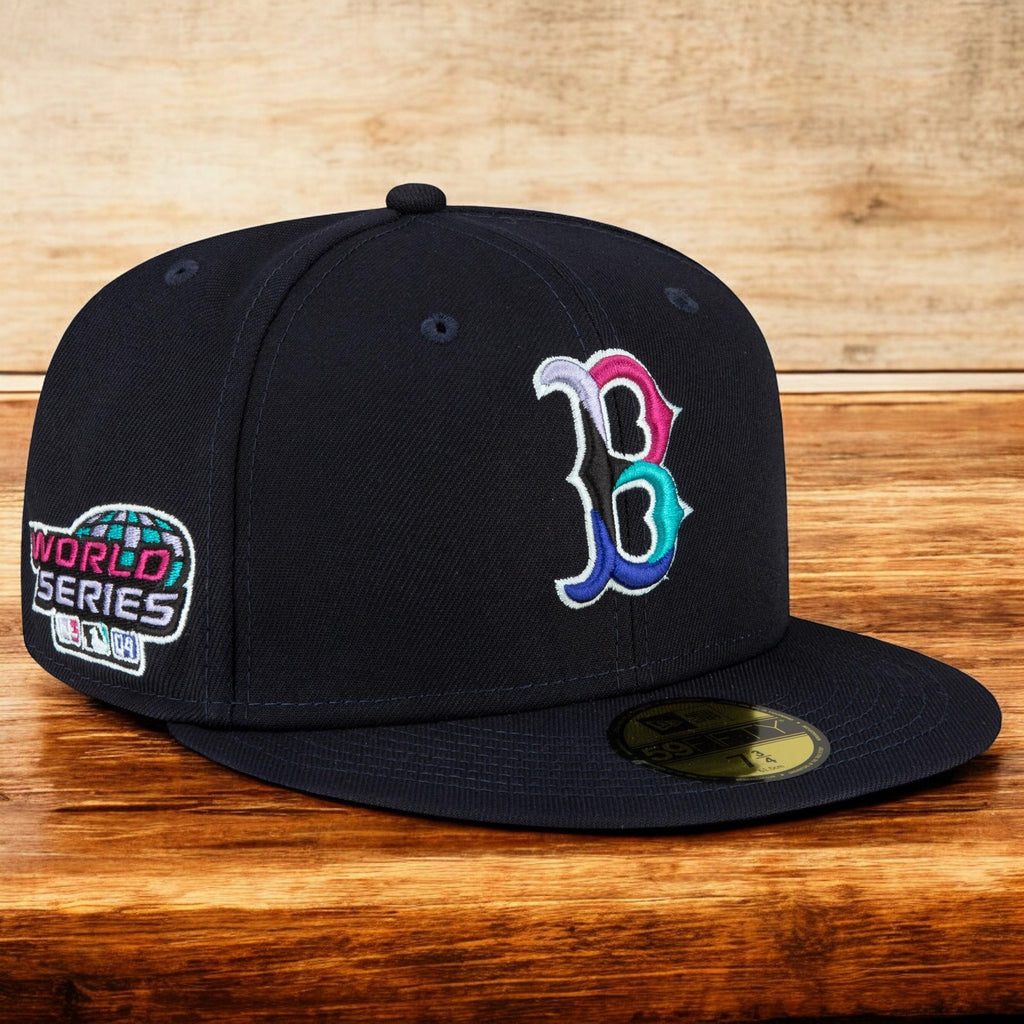 [60296500] MENS NEW ERA MLB BOSTON RED SOX 5950 POLAR LIGHTS WS 04 FITTED-NAVY