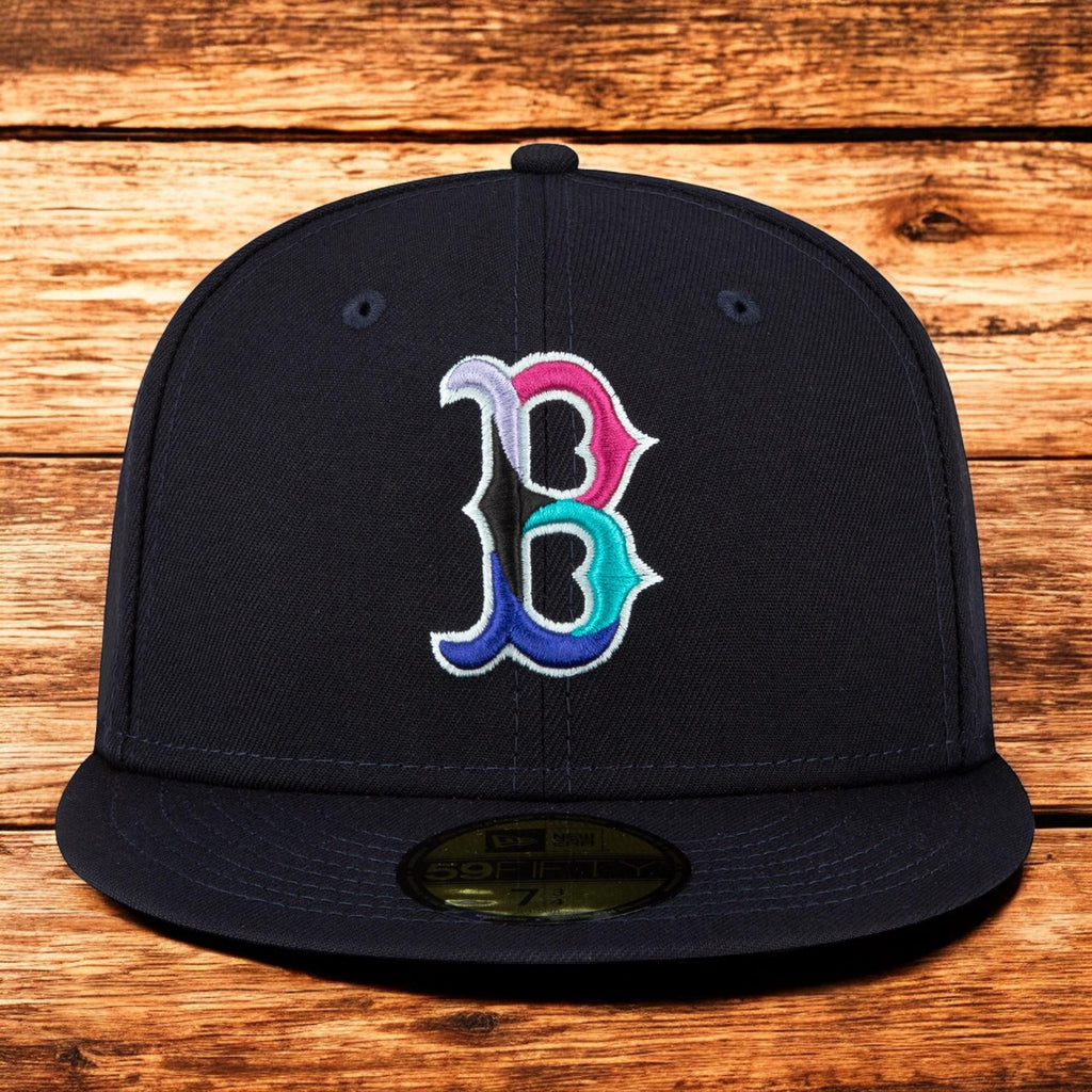 [60296500] MENS NEW ERA MLB BOSTON RED SOX 5950 POLAR LIGHTS WS 04 FITTED-NAVY