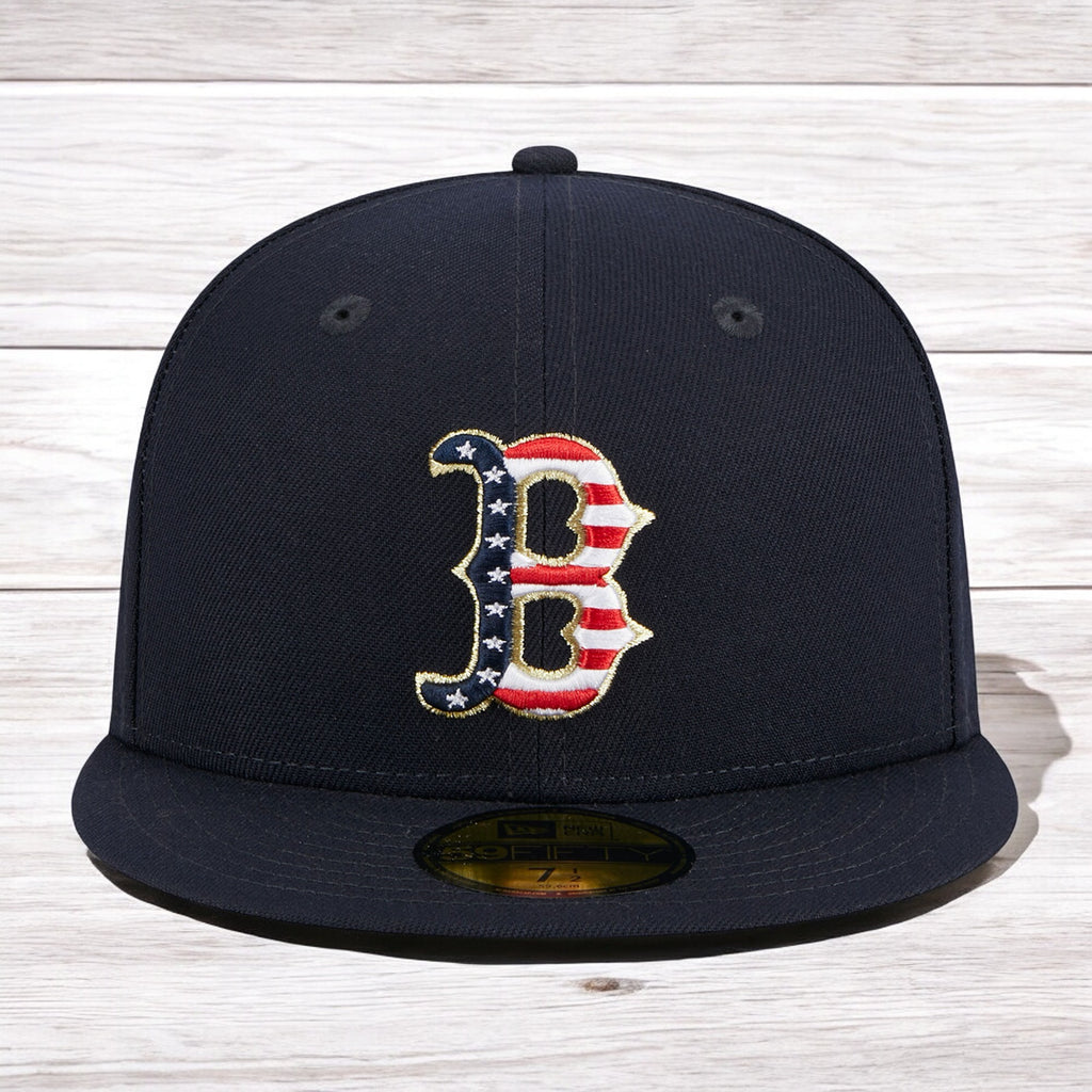 [60360509] MENS NEW ERA MLB BOSTON RED SOX 5950 JULY 4TH FITTED - NAVY