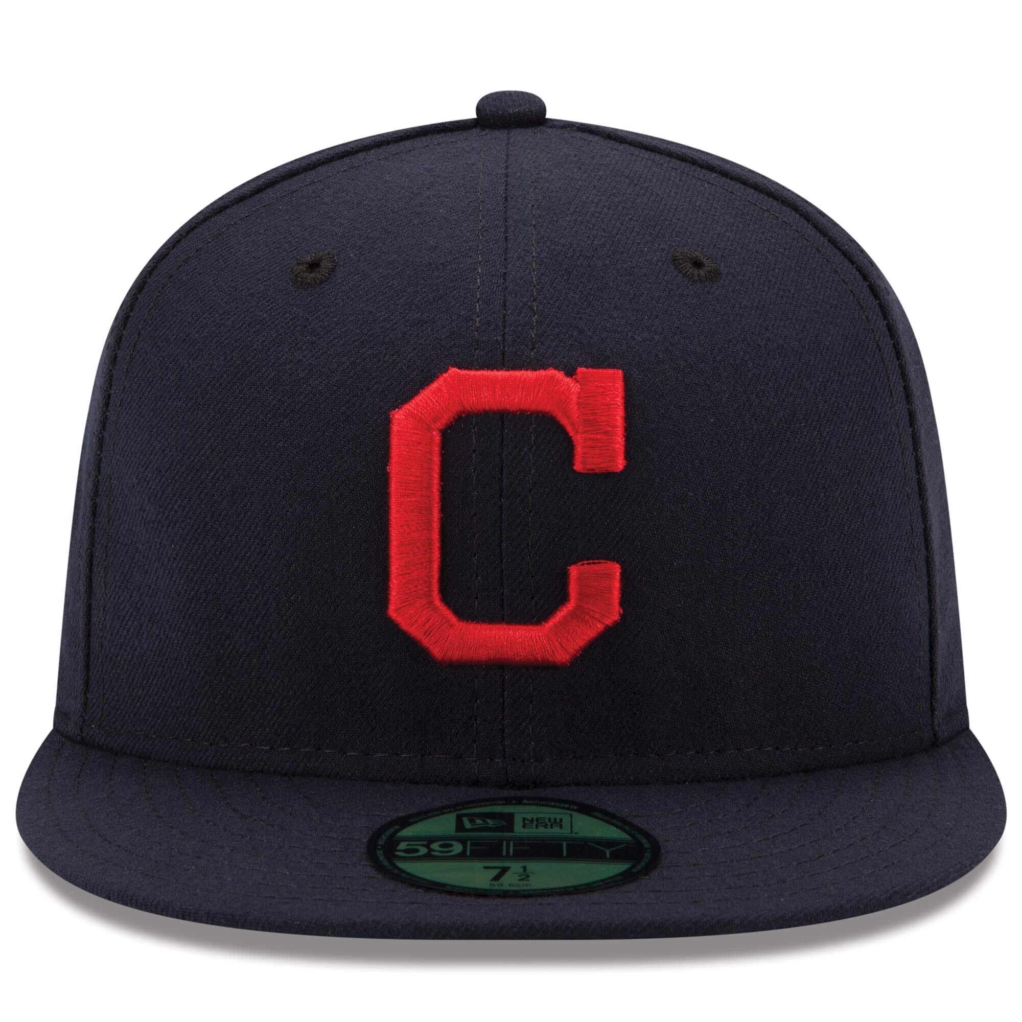 [70360927] MENS NEW ERA MLB CLEVELAND INDIANS 5950 AC PERF FITTED - NAVY/RED