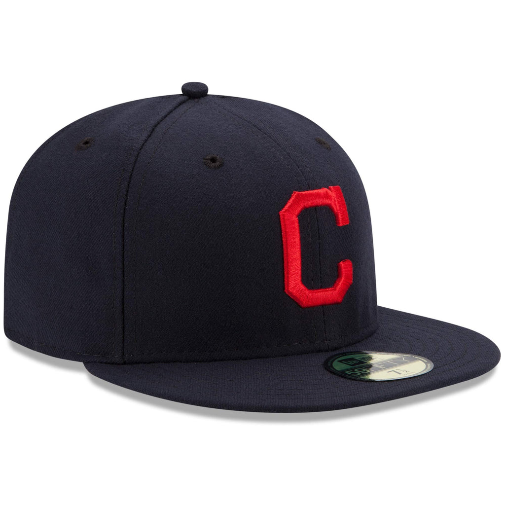 [70360927] MENS NEW ERA MLB CLEVELAND INDIANS 5950 AC PERF FITTED - NAVY/RED