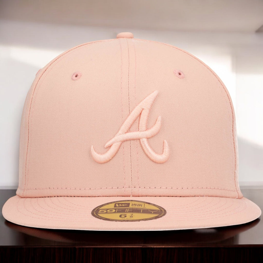 [70618648] Mens New Era MLB ATLANTA BRAVES 5950 FITTED - BLUSH SKY TONAL
