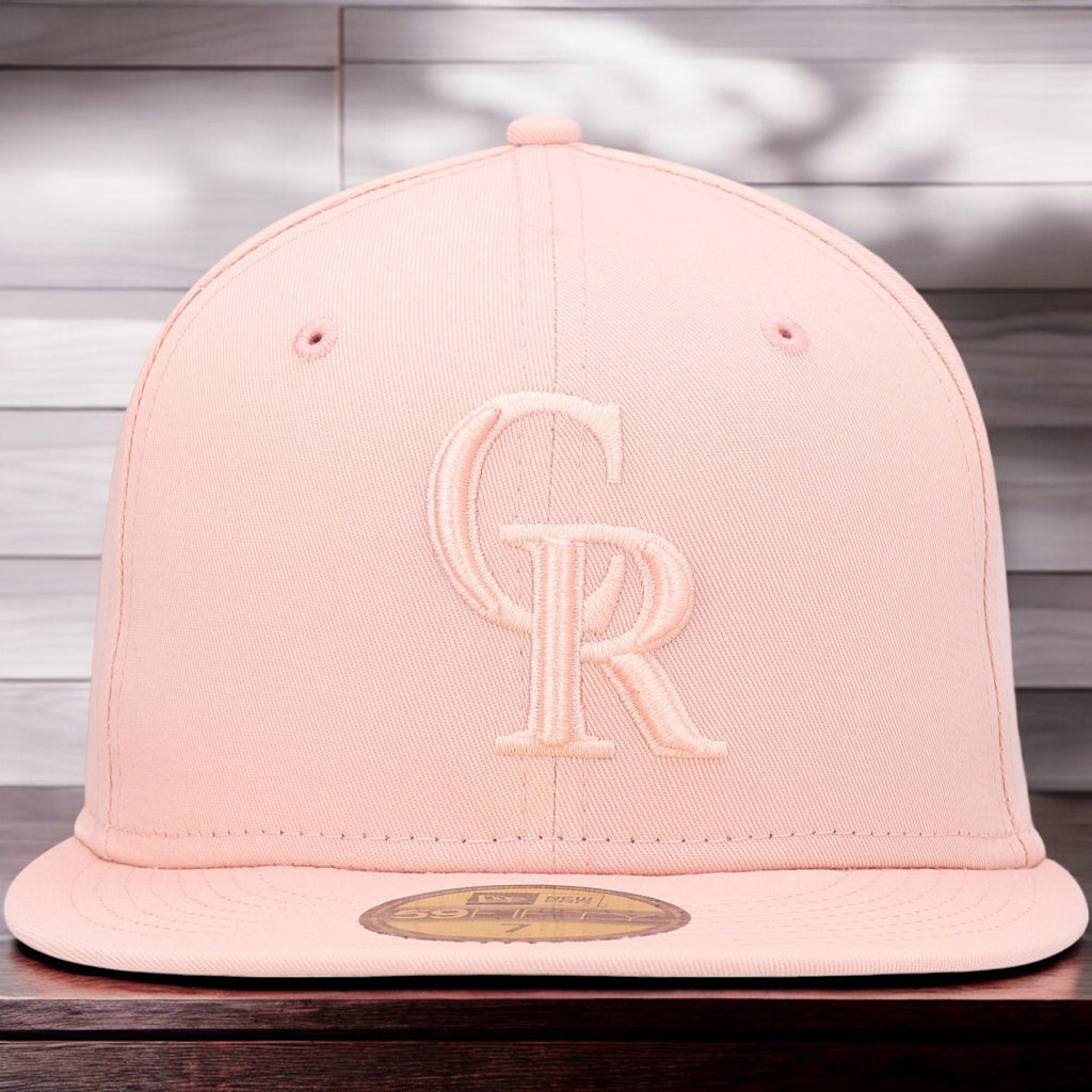 [70620136] Mens New Era MLB COLORADO ROCKIES 5950 FITTED - BLUSH SKY TONAL/PINK