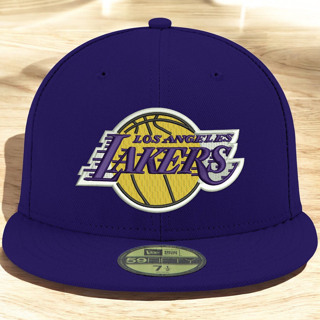 [70632836] Mens New Era NBA 5950 BASIC TEAM COLOR LOW PROFILE FITTED - LA LAKERS