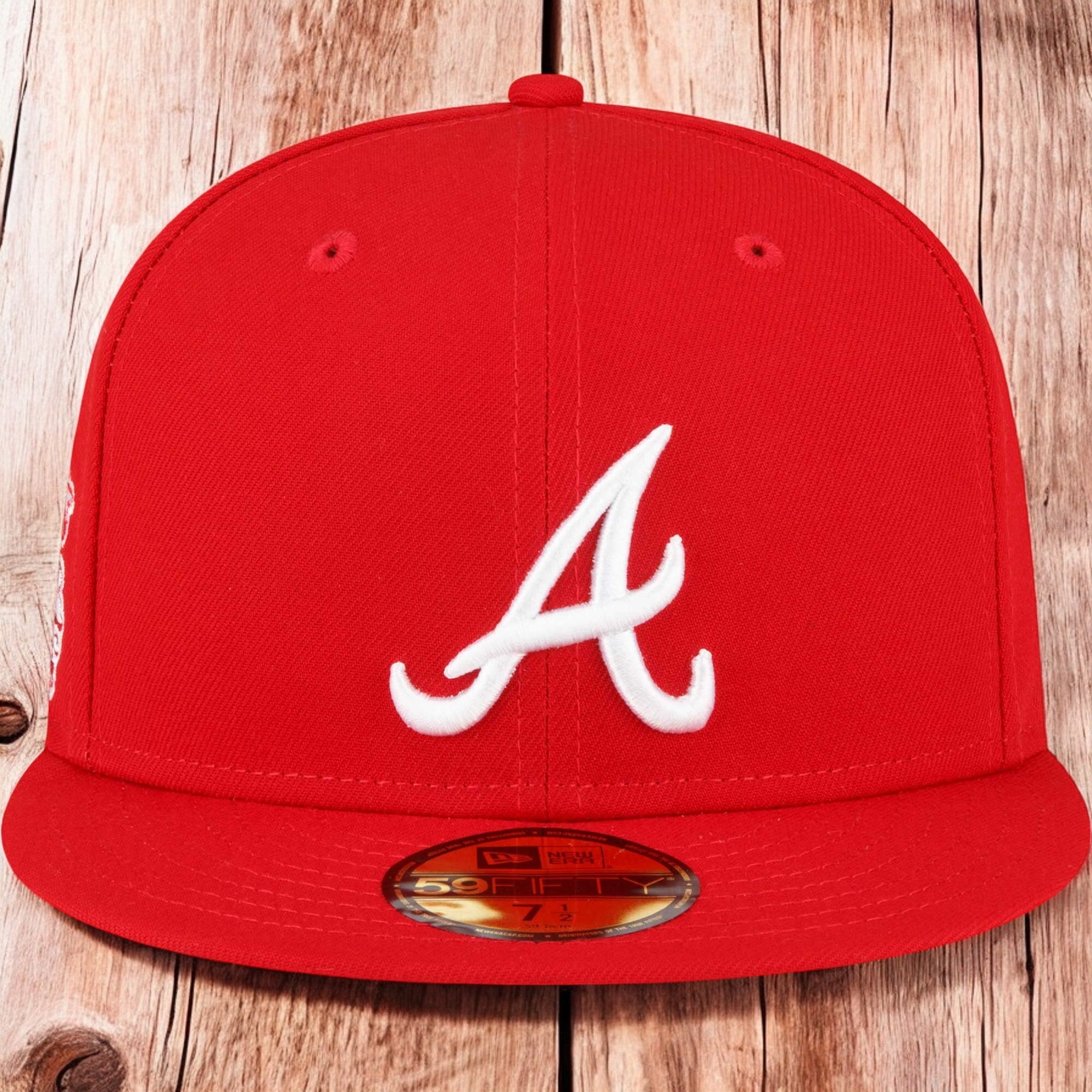 [60291316] Mens New Era MLB ATLANTA BRAVES 5950 FITTED 'SIDE PATCH ASG' - RED