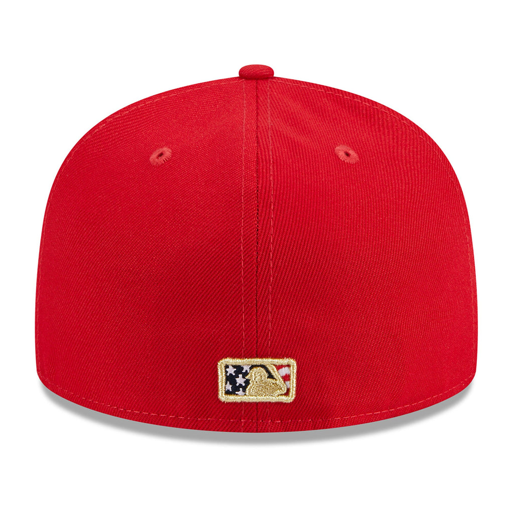 [60360517] MENS NEW ERA MLB MIAMI MARLINS 5950 JULY 4TH FITTED - RED
