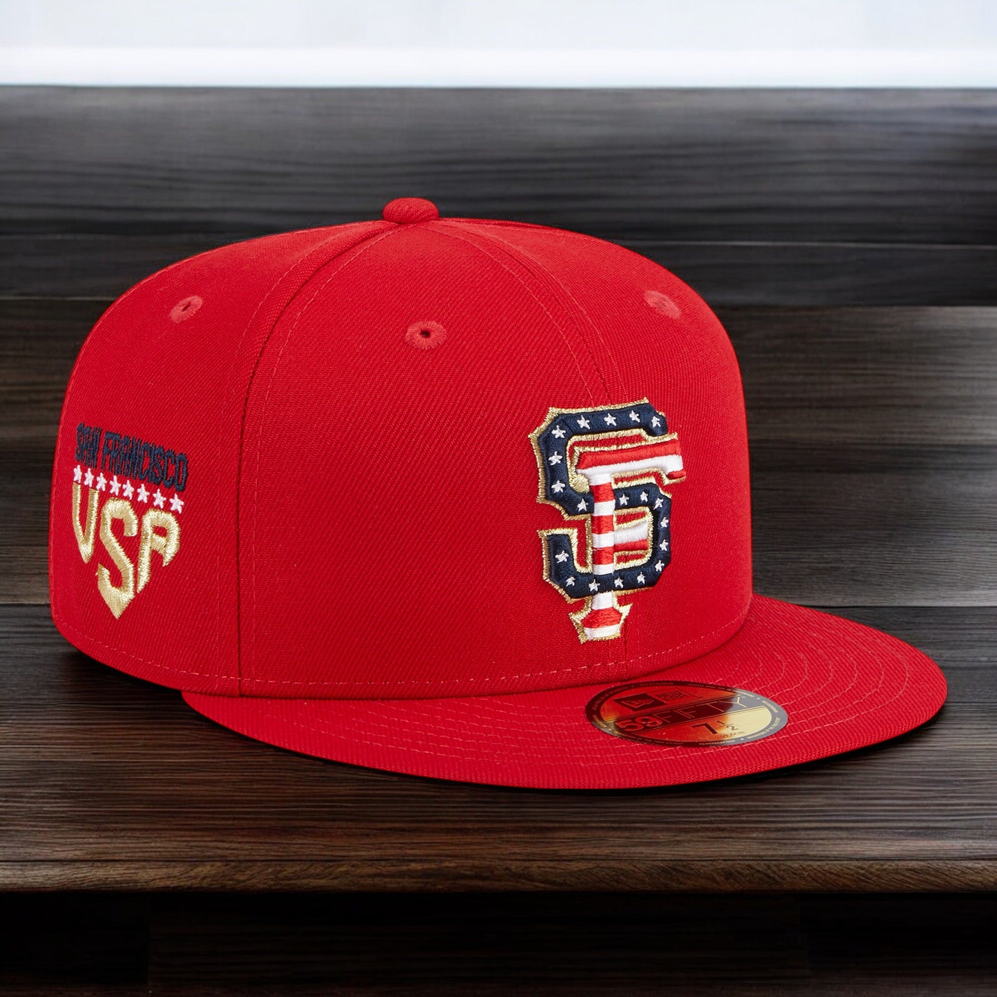 [60360523] MENS NEW ERA MLB SF GIANTS 5950 JULY 4TH FITTED - RED