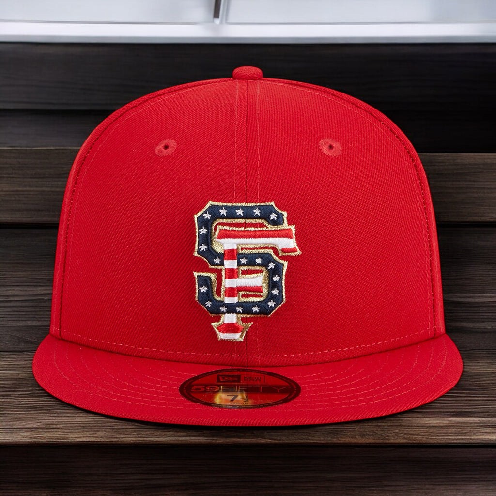 [60360523] MENS NEW ERA MLB SF GIANTS 5950 JULY 4TH FITTED - RED