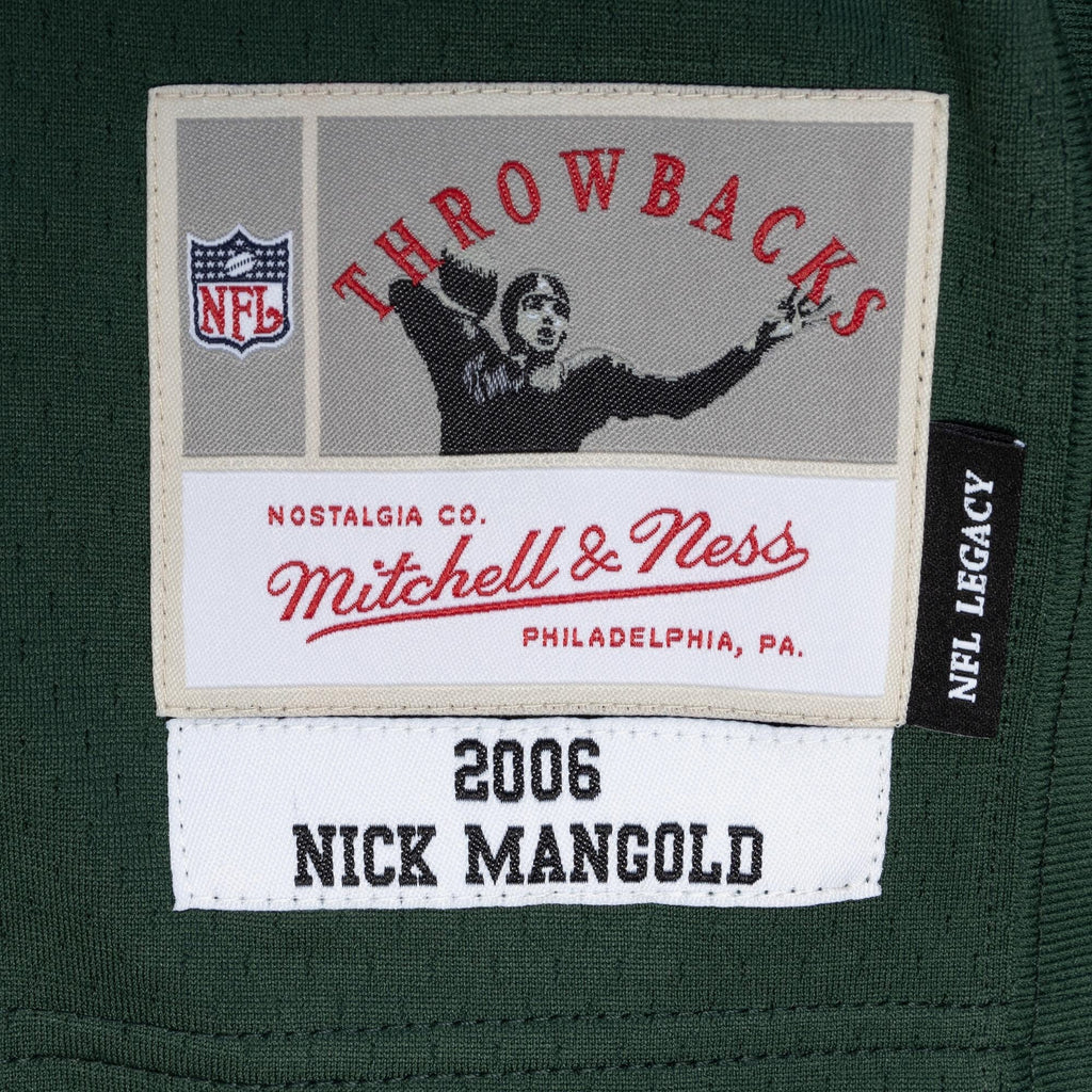 MENS MITCHELL & NESS NFL DARK JERSEY JETS 2006 NICK MANGOLD