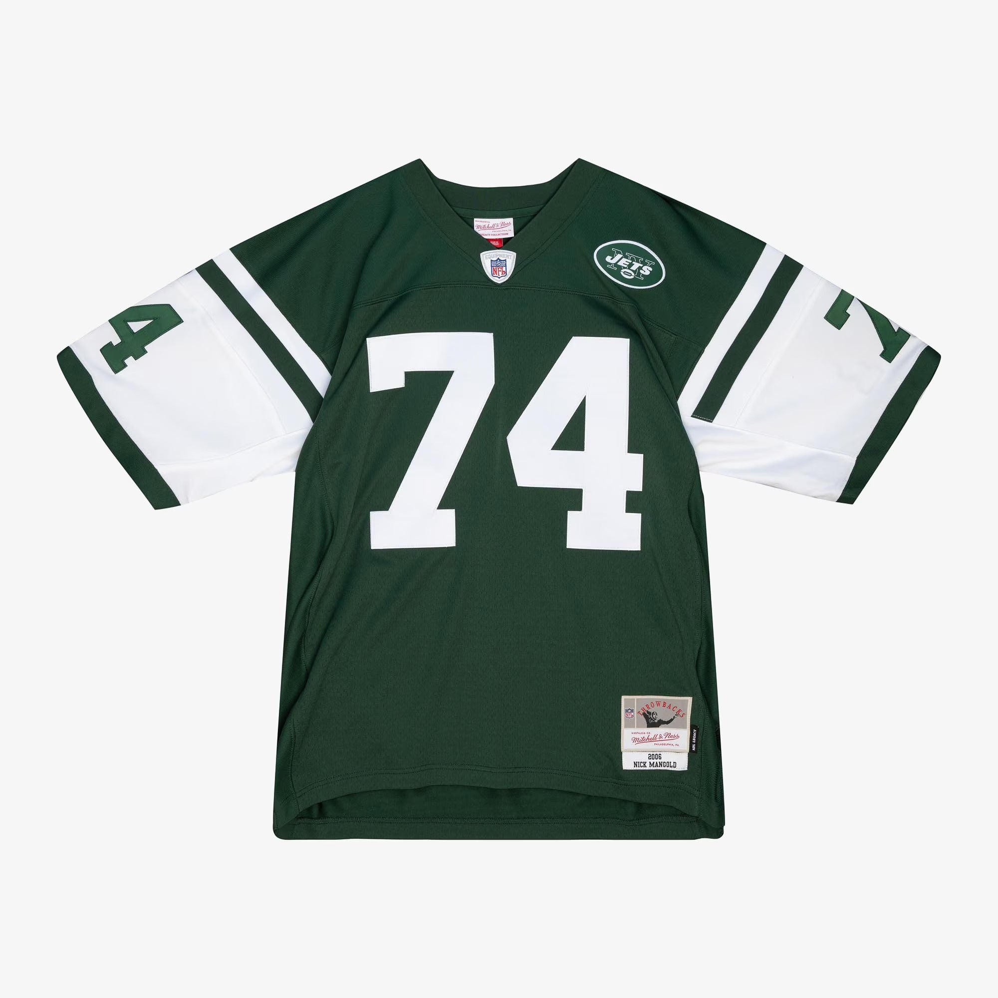 MENS MITCHELL & NESS NFL DARK JERSEY JETS 2006 NICK MANGOLD