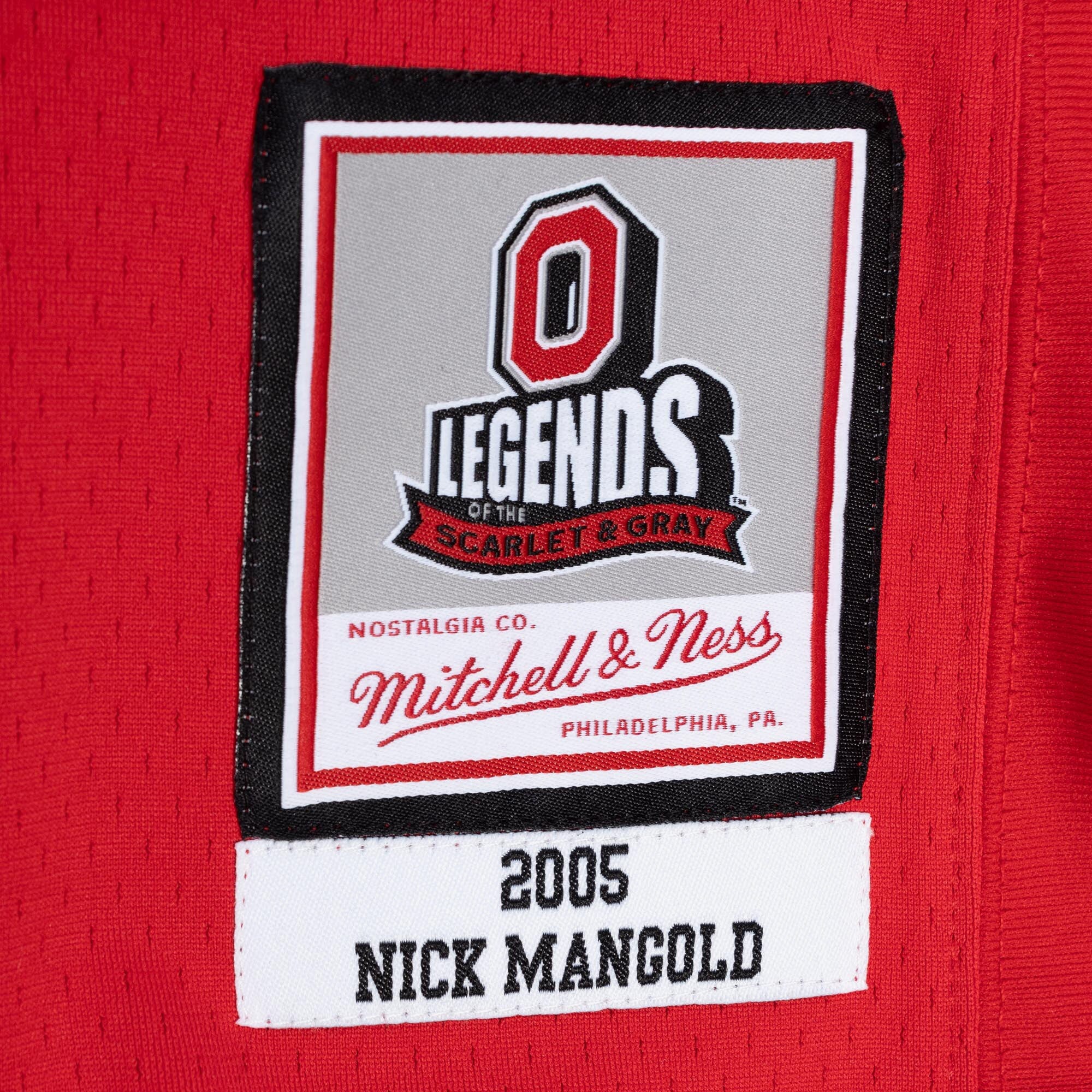 MENS MITCHELL & NESS NCAA DARK JERSEY OHIO STATE 2000 NICK MANGOLD