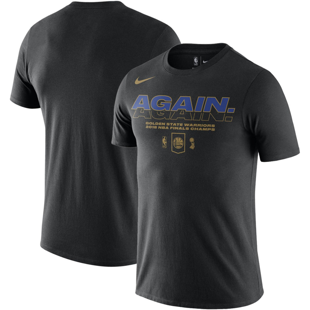 [AX4R194-BLK] YOUTH NIKE NBA GS WARRIORS 2018 NBA FINALS CHAMPS CELEBRATION TEE