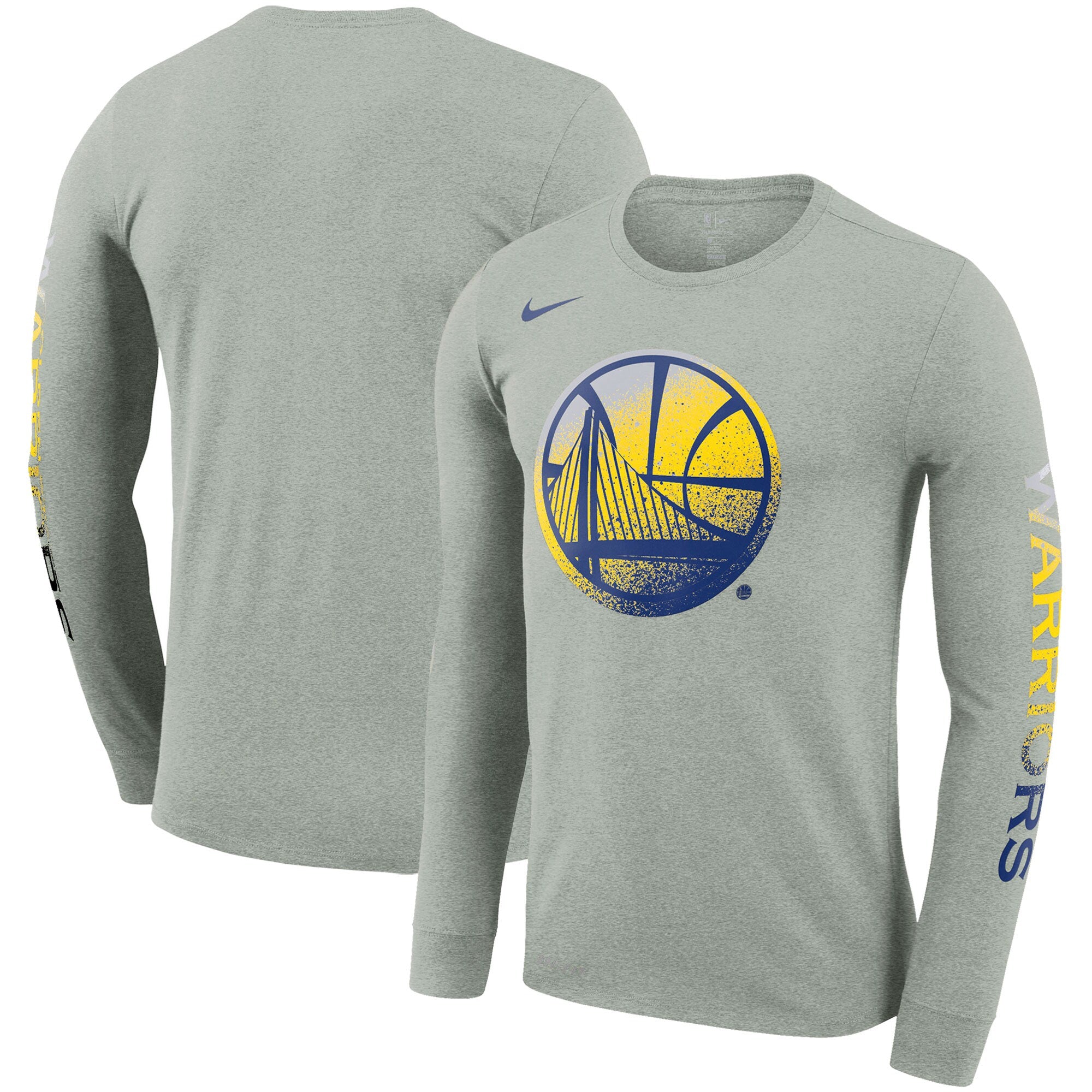 [AQ6798-063] Mens Nike NBA Golden State Warriors Mezzo Print Long Sleeve T-Shirt