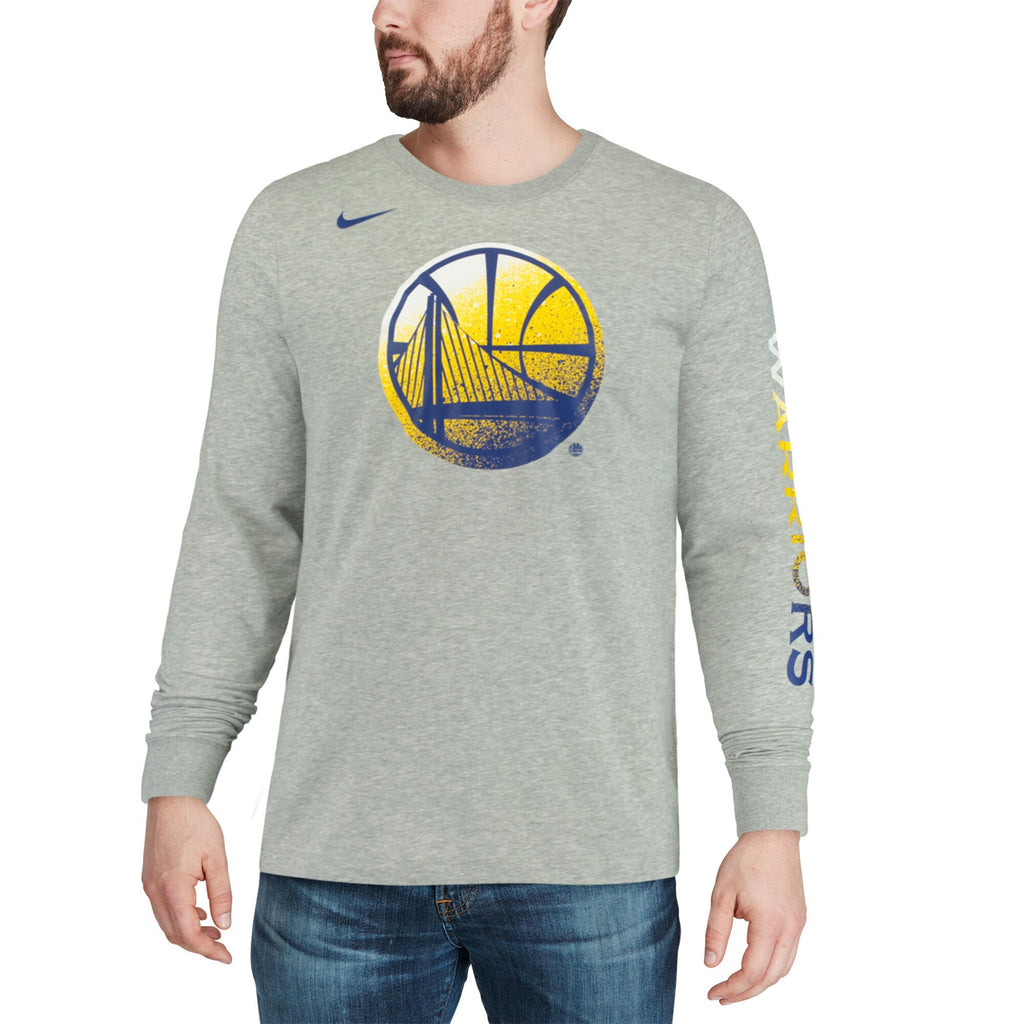 [AQ6798-063] Mens Nike NBA Golden State Warriors Mezzo Print Long Sleeve T-Shirt