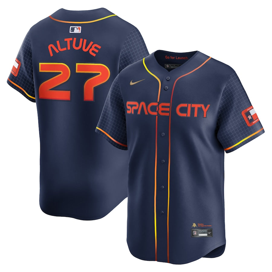 [T7LMHUC1HU9XA] MENS NIKE MLB HOUSTON ASTROS JOSE ALTUVE #27 LIMITED CITY CONNECT JERSEY