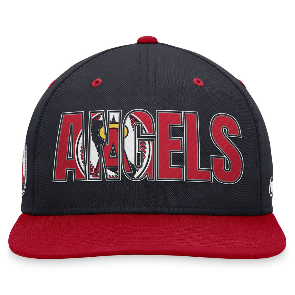 [NK44-19N4-C71-38W] MENS NIKE NAVY CALIFORNIA ANGELS COOPERSTOWN COLLECTION PRO SNAPBACK HAT