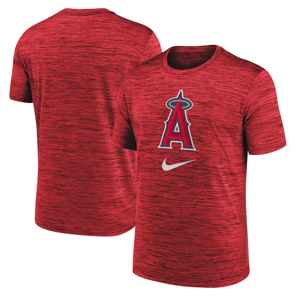 Mens Nike MLB RED LOS ANGELES ANGELS LOGO VELOCITY PERFORMANCE T-SHIRT
