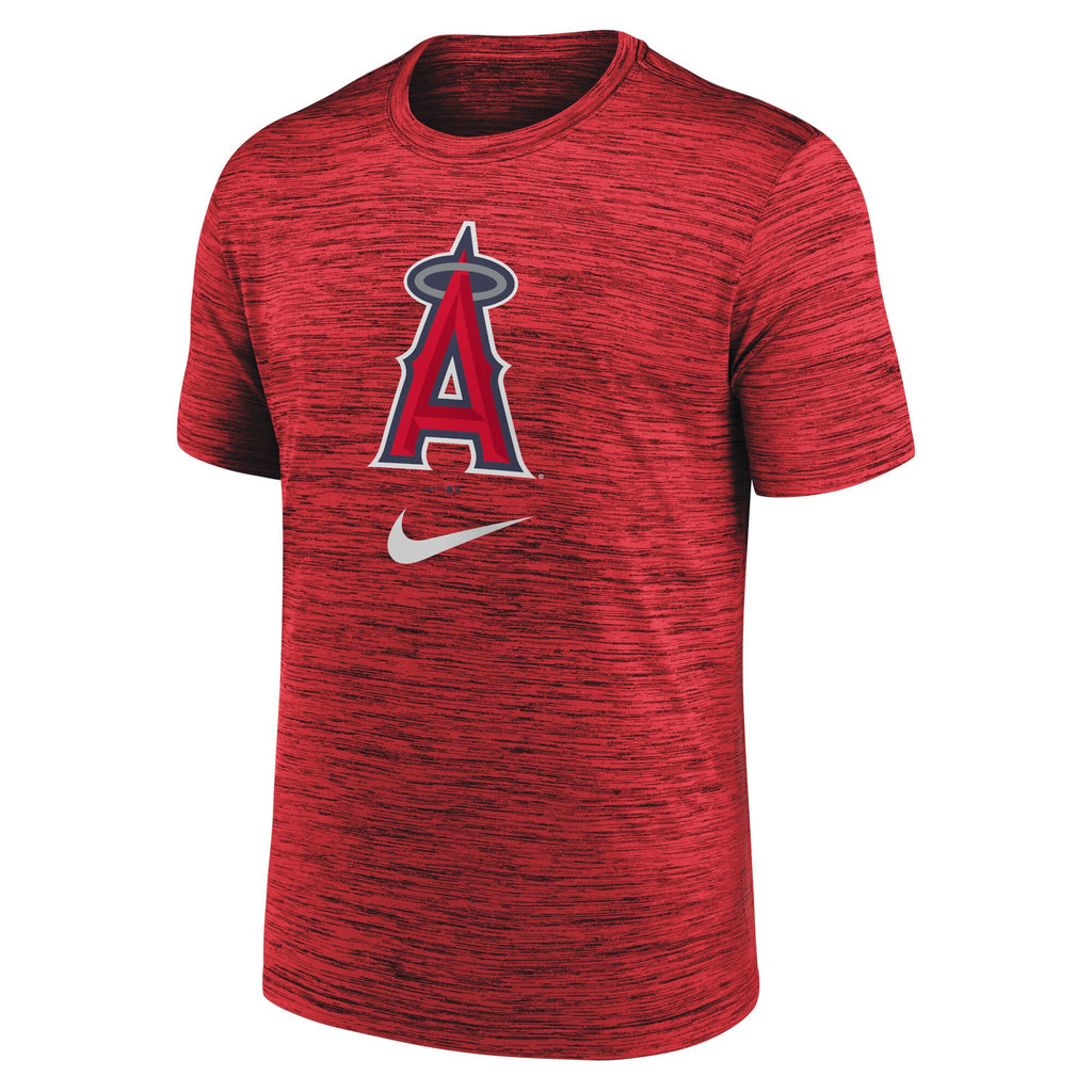 Mens Nike MLB RED LOS ANGELES ANGELS LOGO VELOCITY PERFORMANCE T-SHIRT