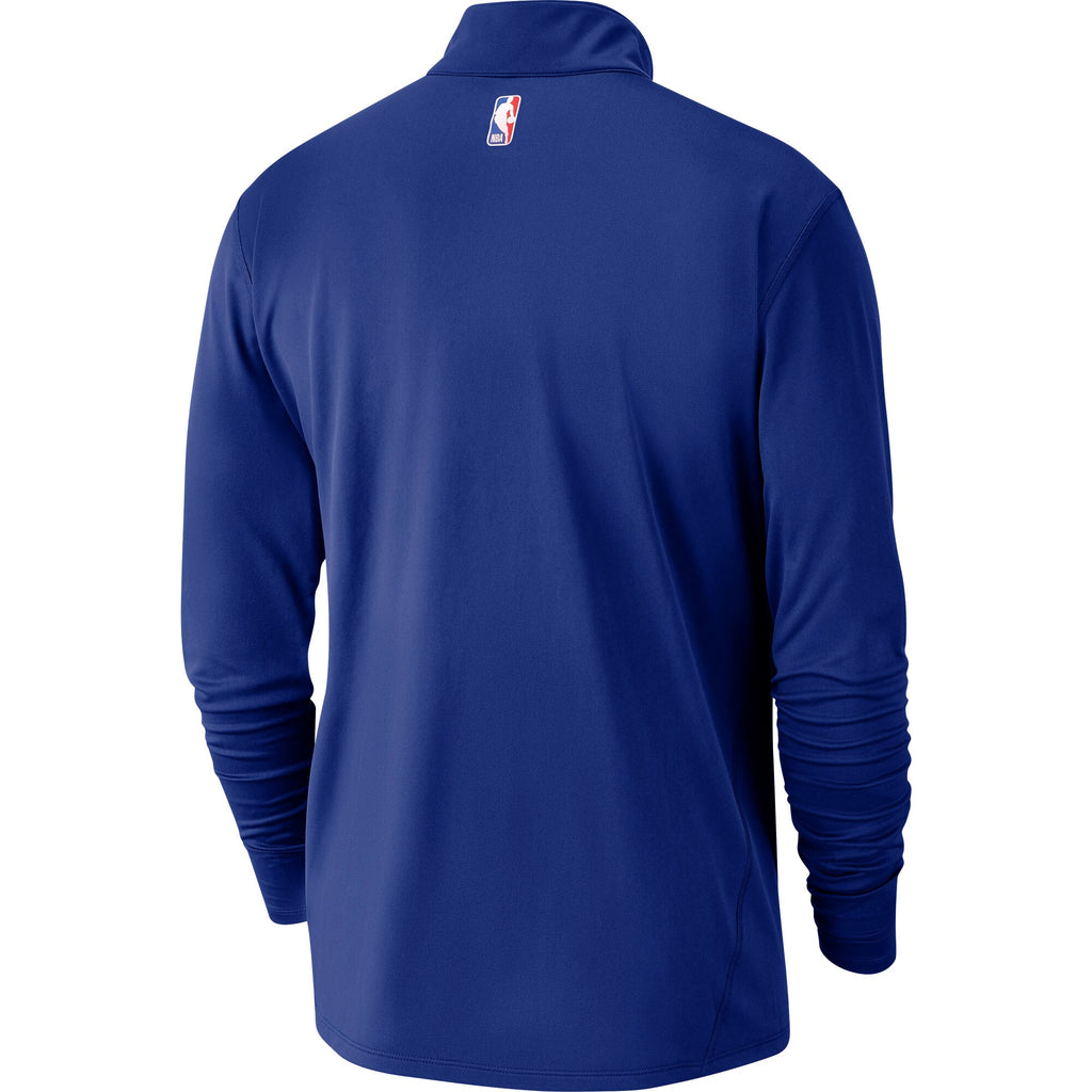 [941370-495] Mens Nike NBA Golden State Warriors Logo 1/4 Zip Pullover
