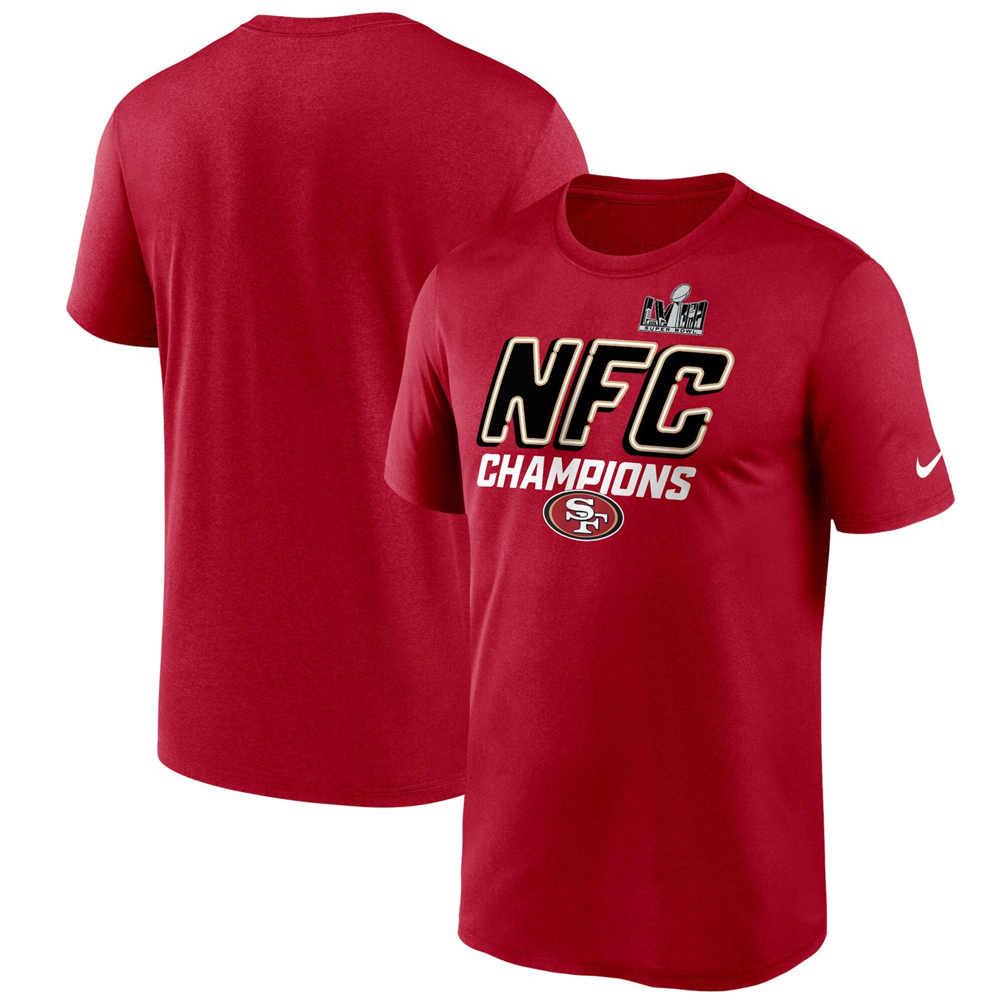 [9Z1B7NFKAER949] MENS NIKE 49ERS 2023 NFC CHAMPIONS ICONIC T-SHIRT