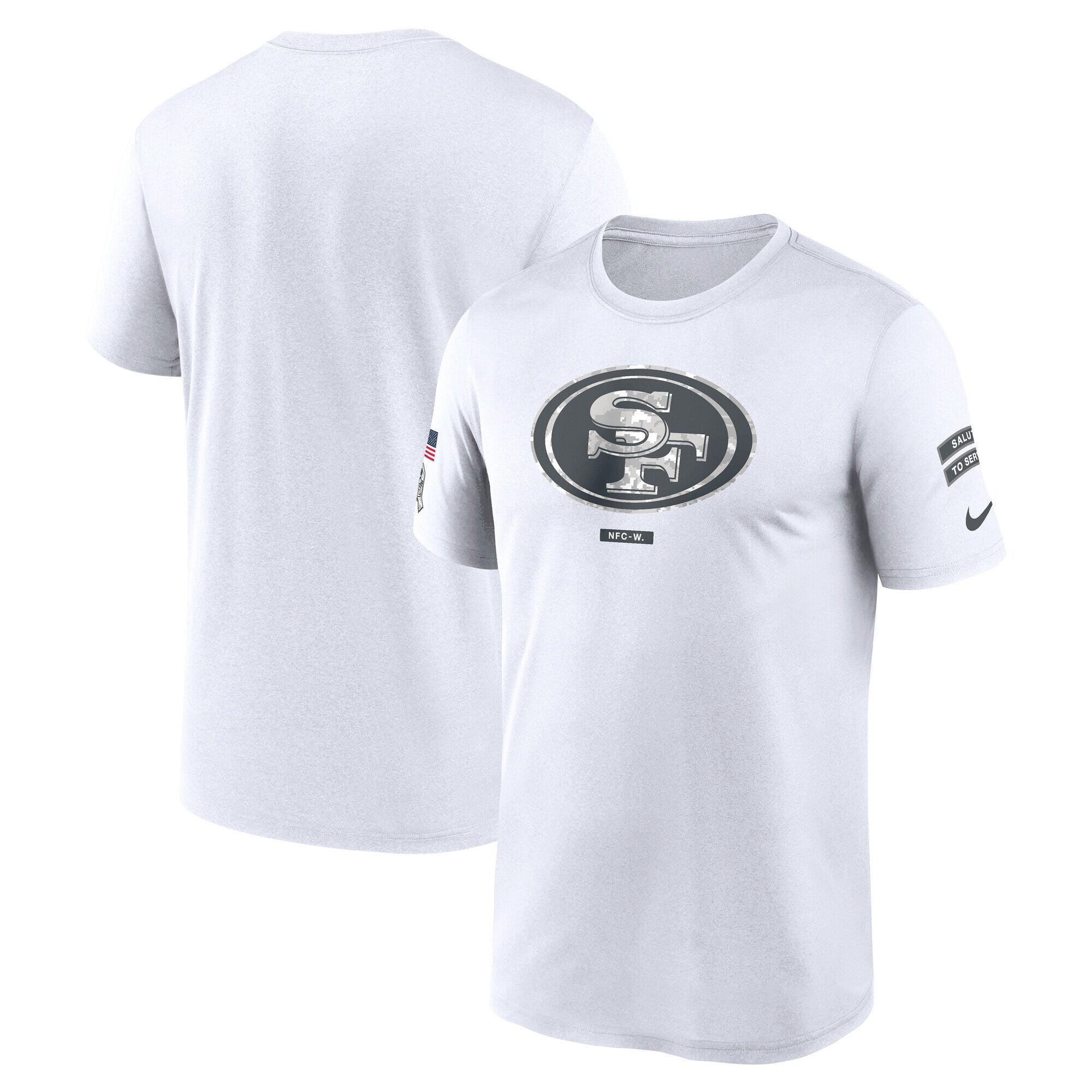 Mens Nike NFL SF 49ERS 2024 SALUTE TO SERVICE LEGEND PERFORMANCE T-SHIRT