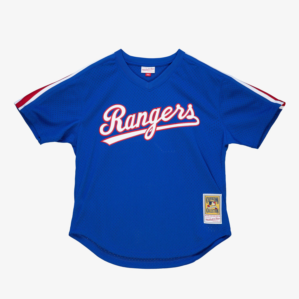 MENS MITCHELL & NESS MLB AUTHENTIC BP JERSEY - PULLOVER RANGERS 1989 NOLAN RYAN