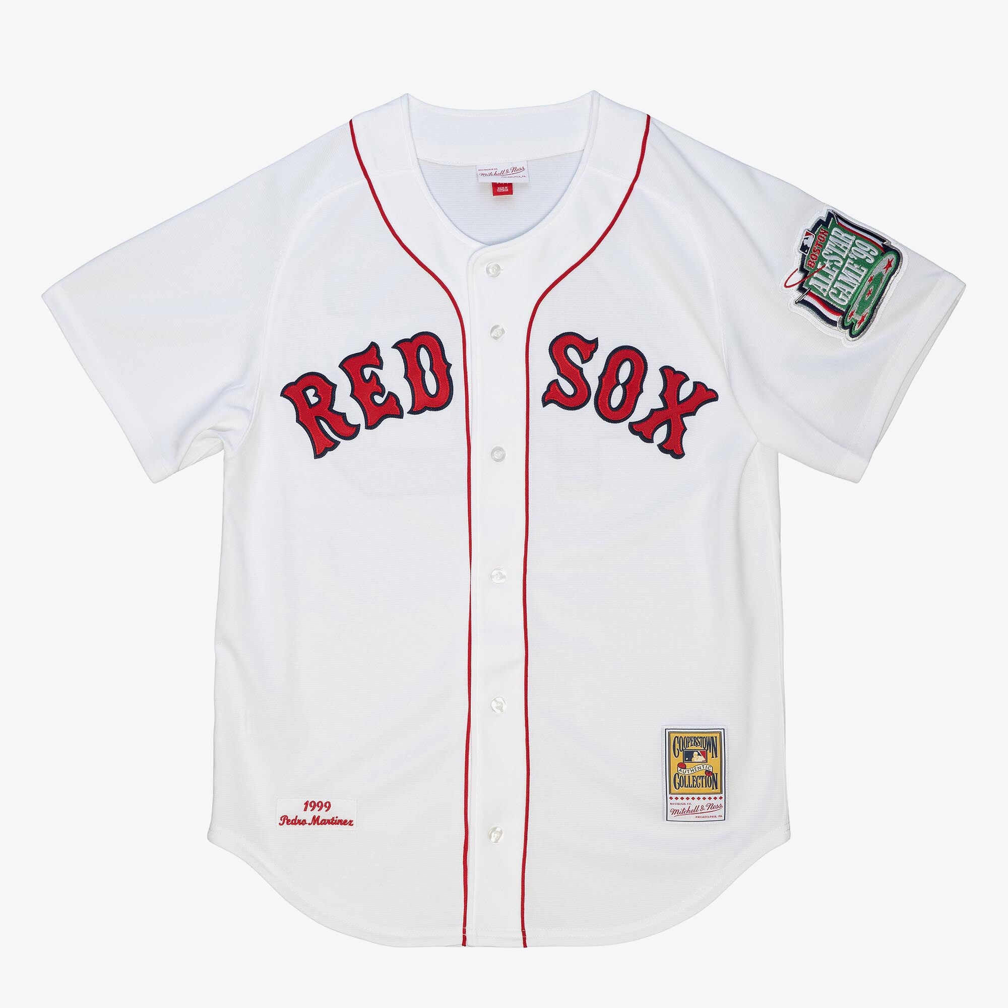 MENS MITCHELL & NESS MLB AUTHENTIC JERSEY RED SOX 1999 PEDRO MARTINEZ
