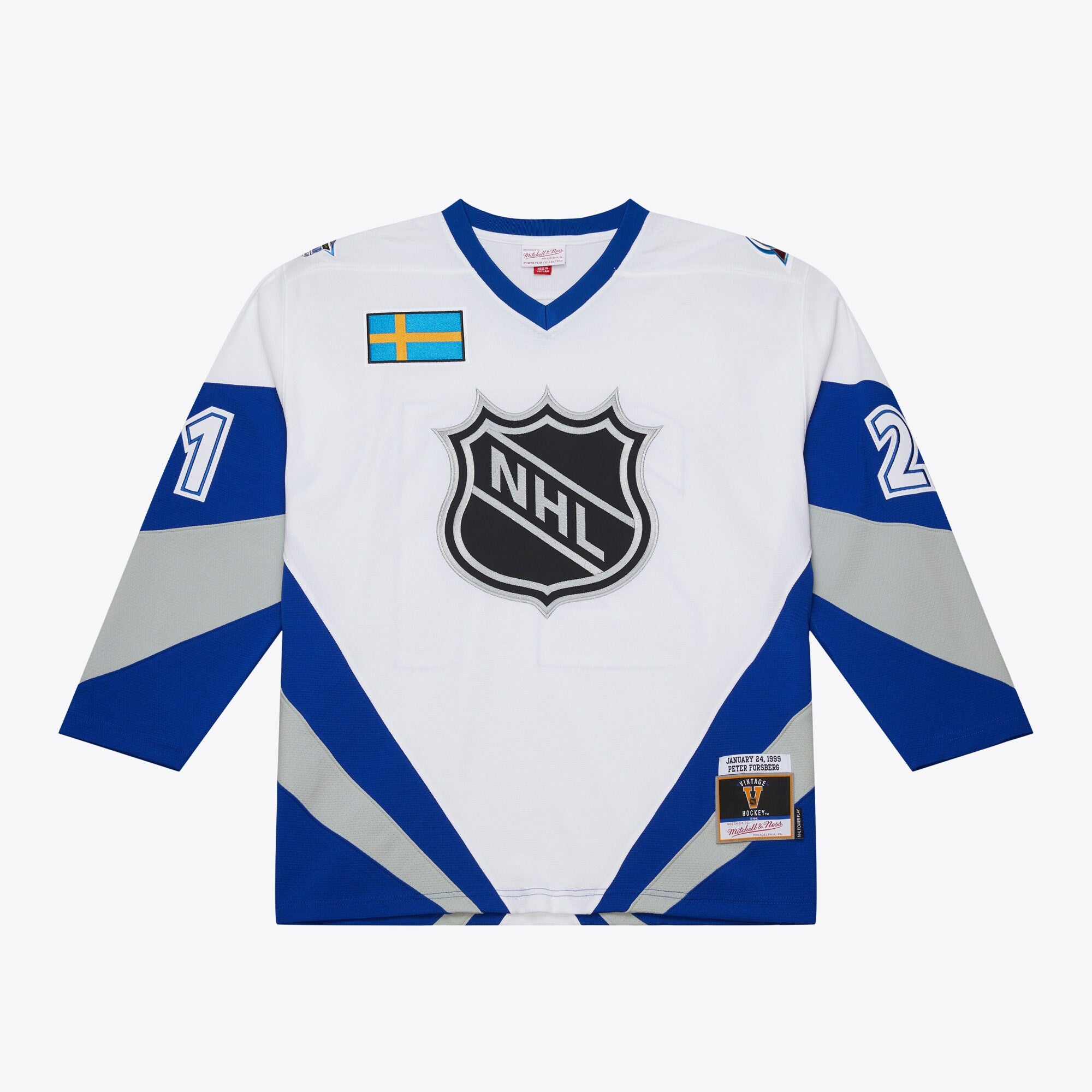 Mens Mitchell & Ness NHL WHITE JERSEY ALL-STAR 1999 PETER FORSBERG