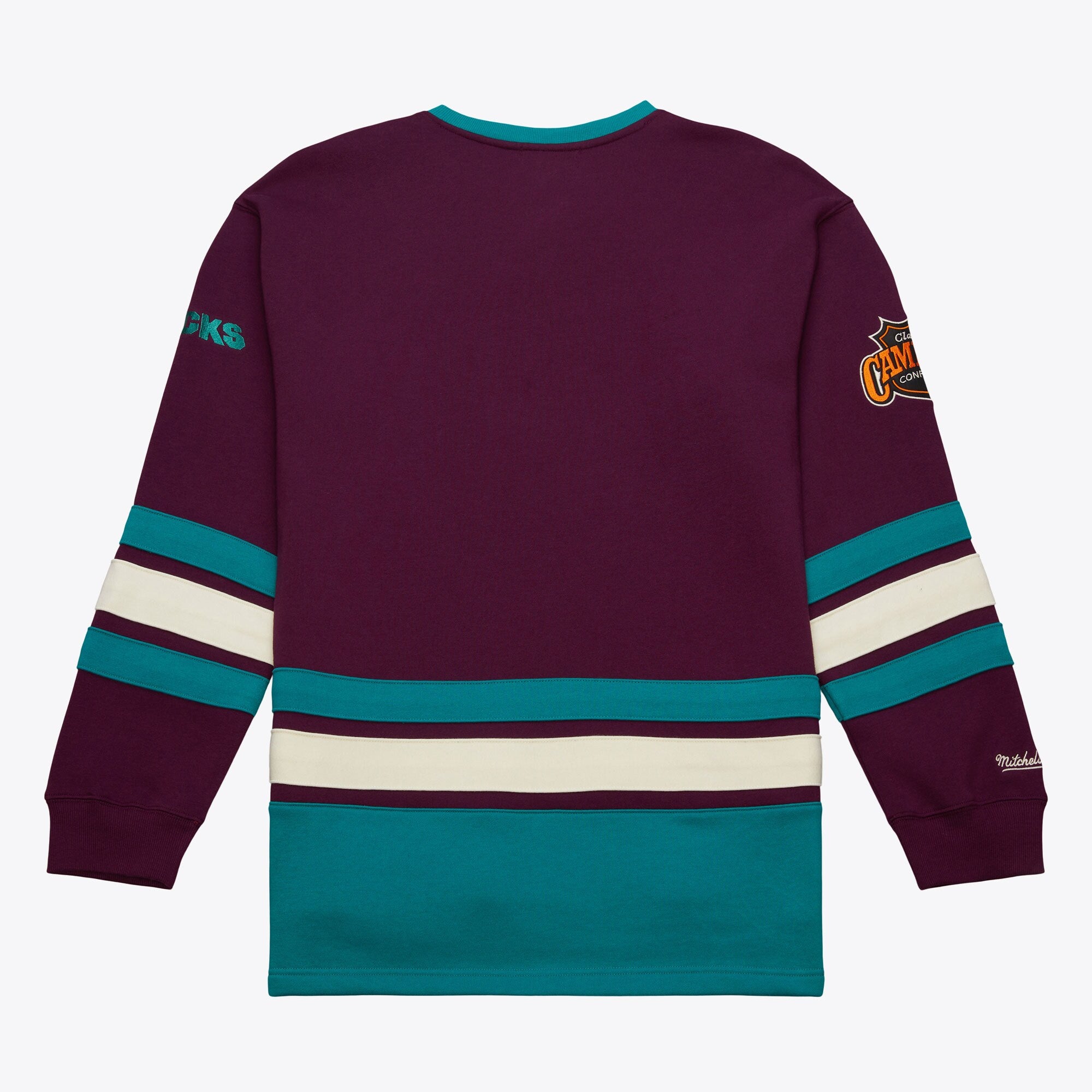 MENS MITCHELL & NESS NHL HERITAGE LACE-UP CREW VINTAGE LOGO DUCKS