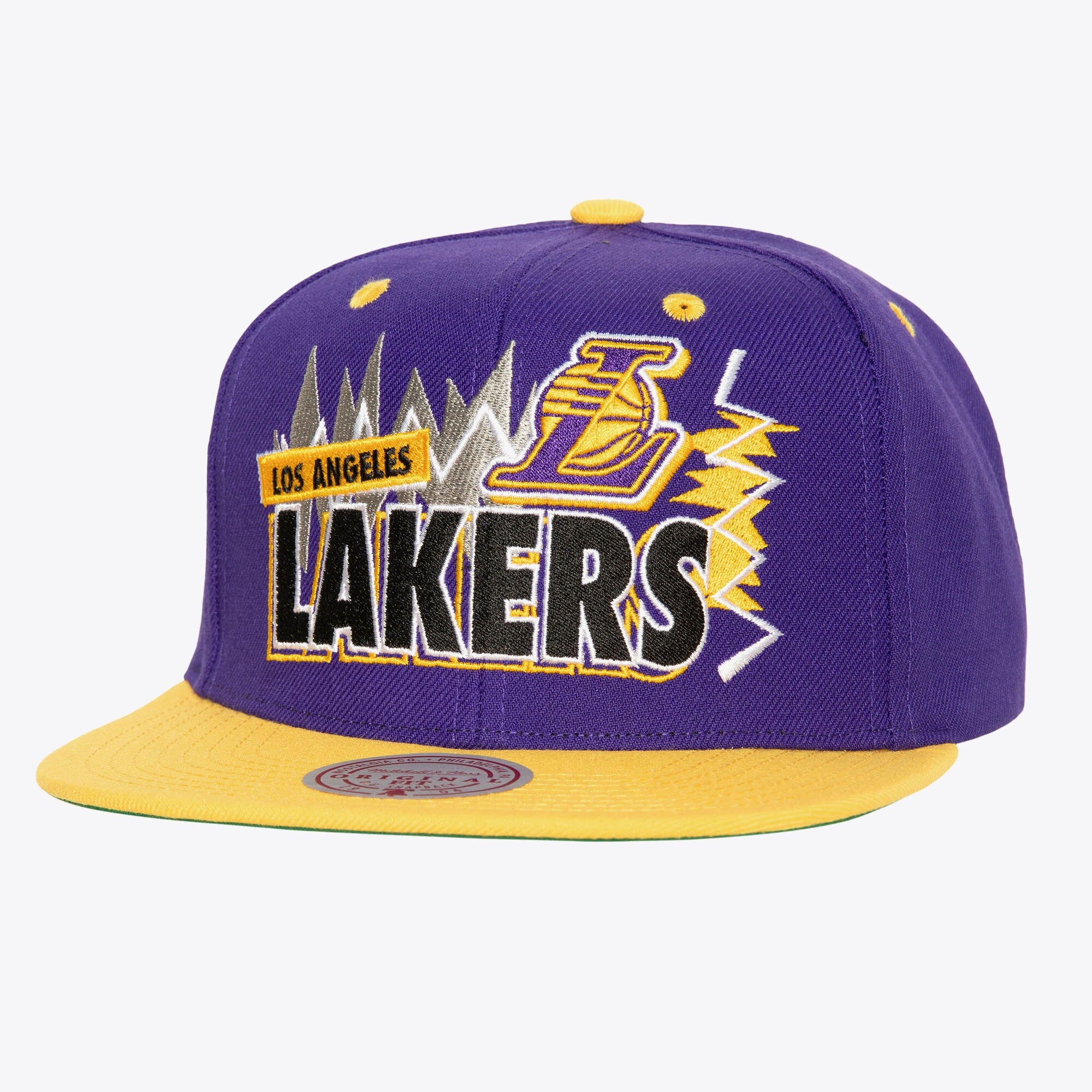 MENS MITCHELL & NESS NBA BUZZ SNAPBACK LAKERS - PURPLE