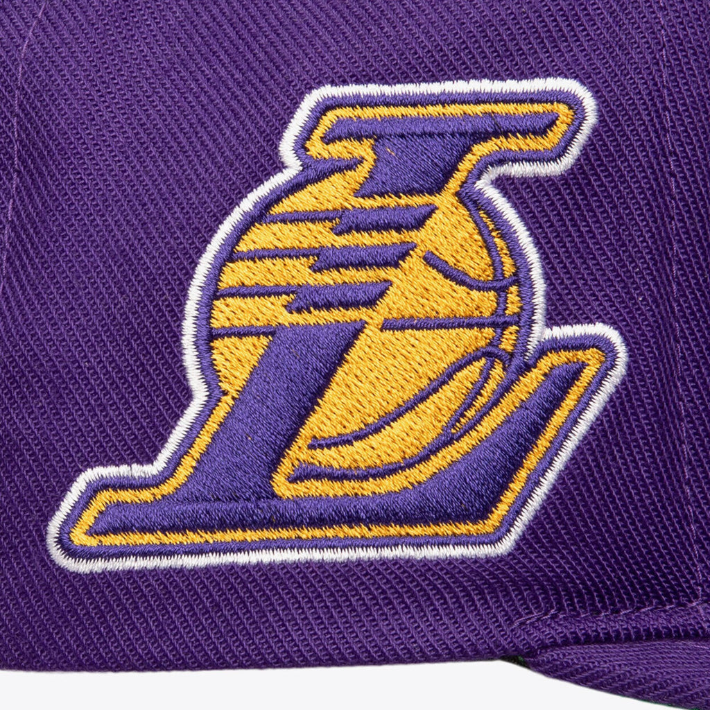 Mens Mitchell & Ness NBA DOUBLE UP SNAPBACK LAKERS