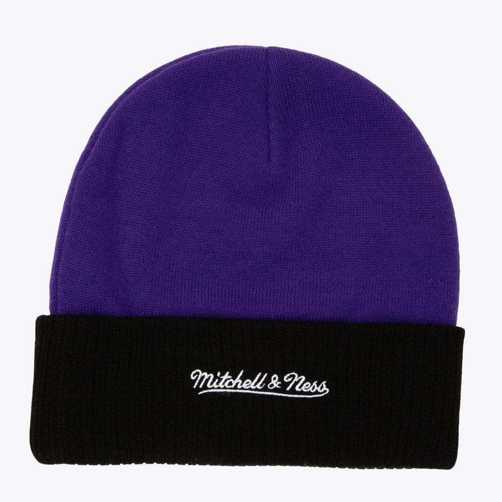 MENS MITCHELL & NESS NBA JUST DON CASHMERE KNIT HWC LAKERS - PURPLE
