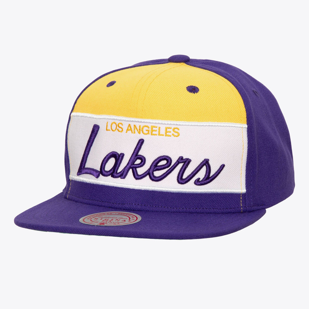 MENS MITCHELL & NESS NBA RETRO SPORT SNAPBACK LAKERS