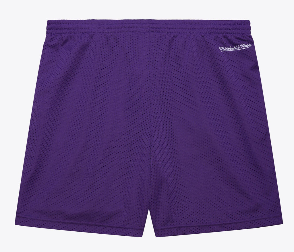 MENS MITCHELL & NESS NBA GAMEDAY MESH 7IN SHORTS VINTAGE LOGO LAKERS