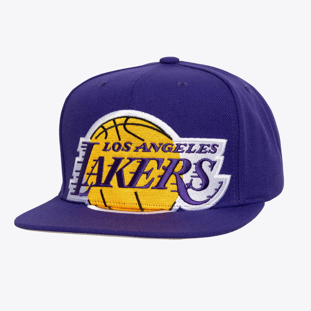Mens Mitchell & Ness NBA XL LOGO SNAPBACK LAKERS