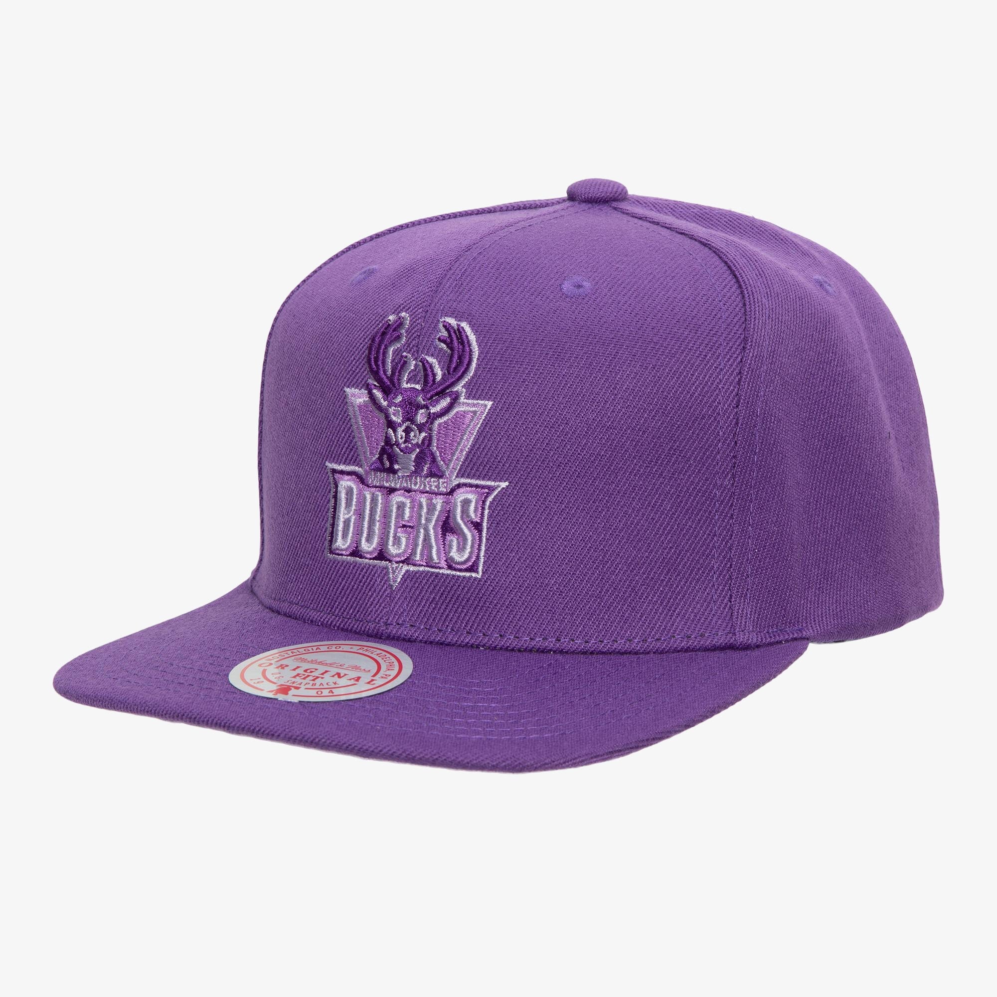 MENS MITCHELL & NESS NBA MONOCHROMATIC SNAPBACK HWC BUCKS - PURPLE
