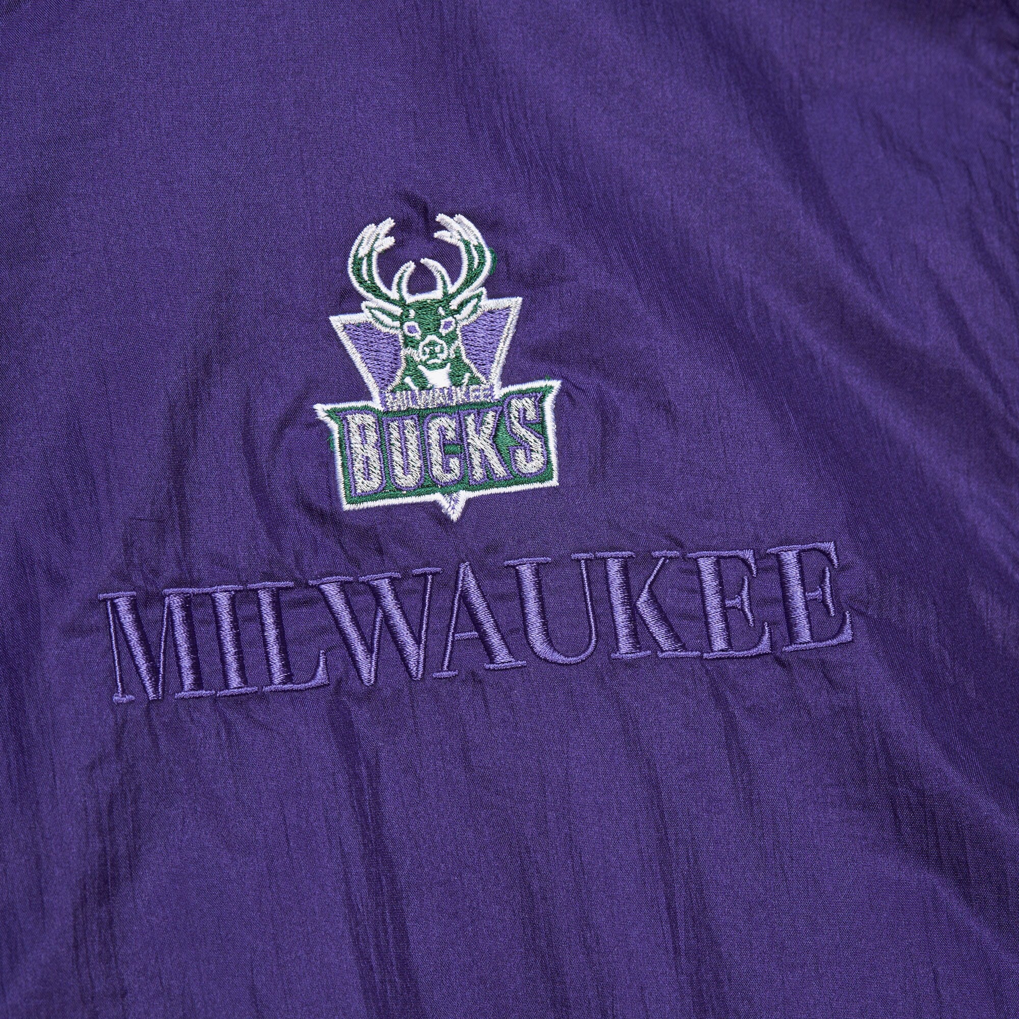 MENS MITCHELL & NESS NBA TEAM OG 3.0 ANORAK VINTAGE LOGO BUCKS
