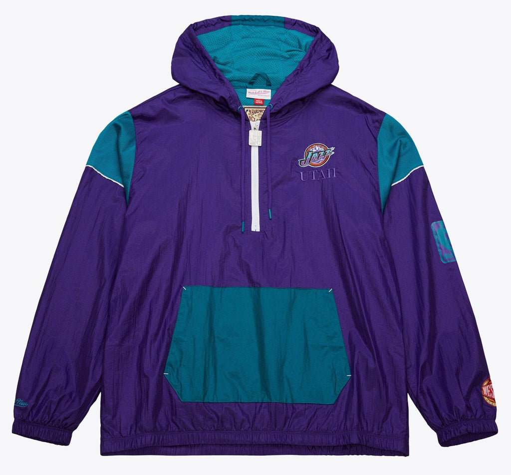 MENS MITCHELL & NESS NBA TEAM OG 3.0 ANORAK VINTAGE LOGO JAZZ