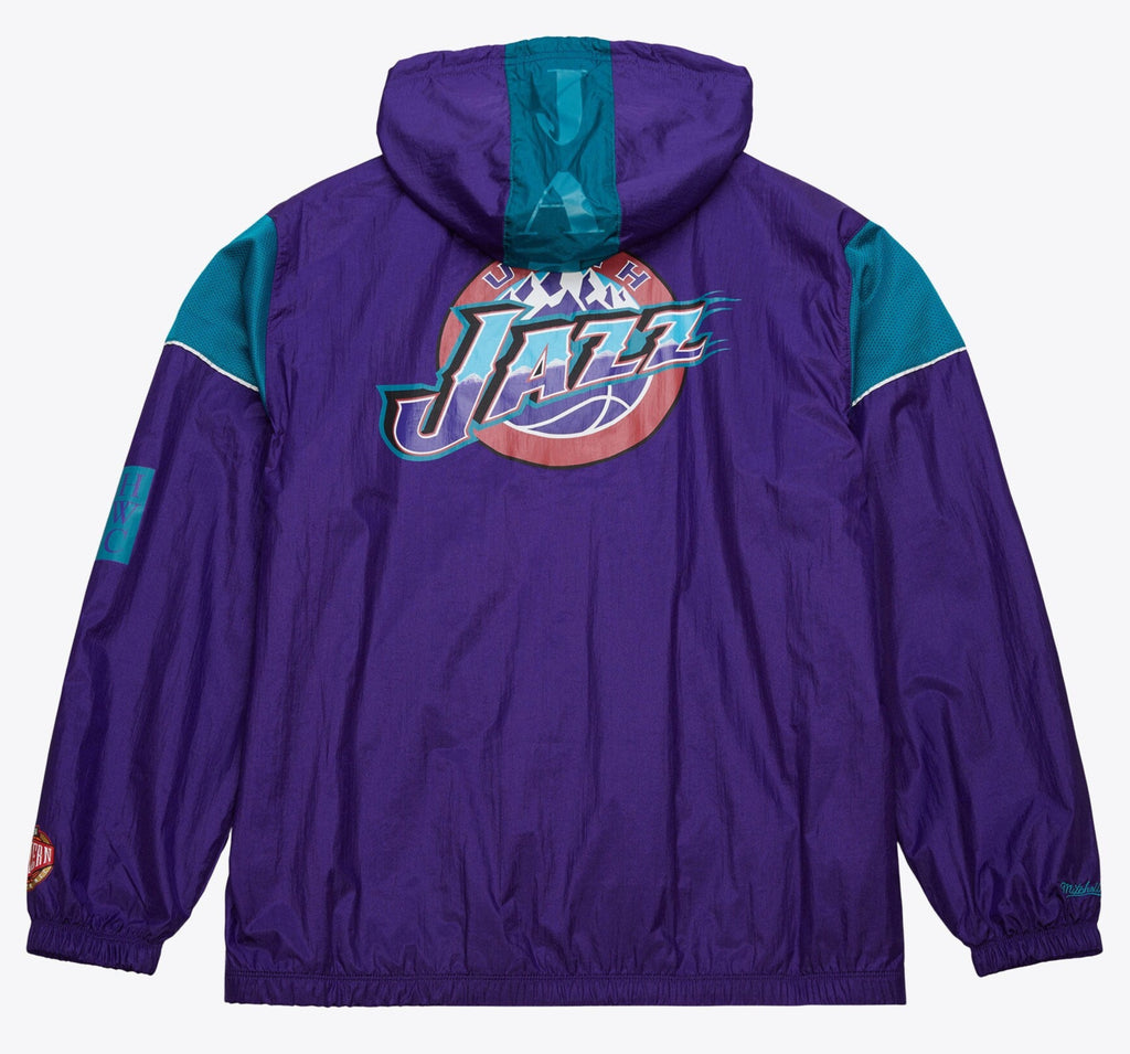 MENS MITCHELL & NESS NBA TEAM OG 3.0 ANORAK VINTAGE LOGO JAZZ