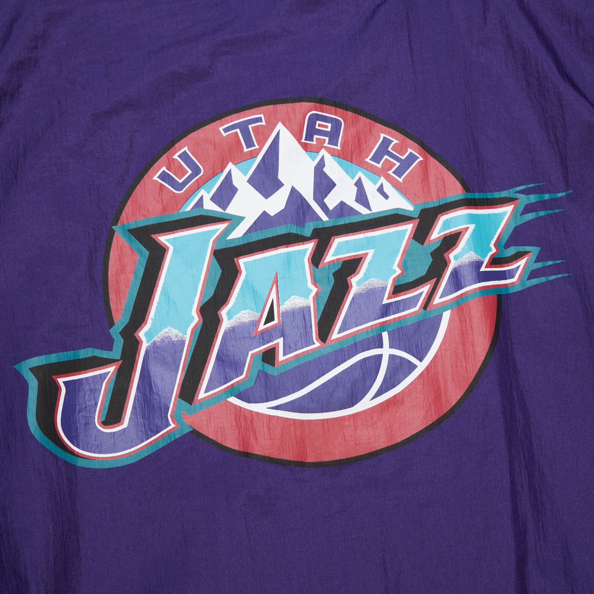 MENS MITCHELL & NESS NBA TEAM OG 3.0 ANORAK VINTAGE LOGO JAZZ