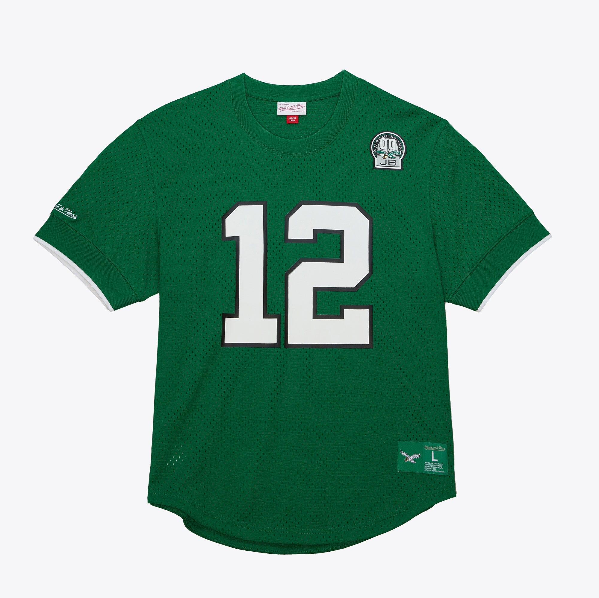 Mens Mitchell & Ness NFL N&N MESH CREWNECK EAGLES 1992 RANDALL CUNNINGHAM GREEN