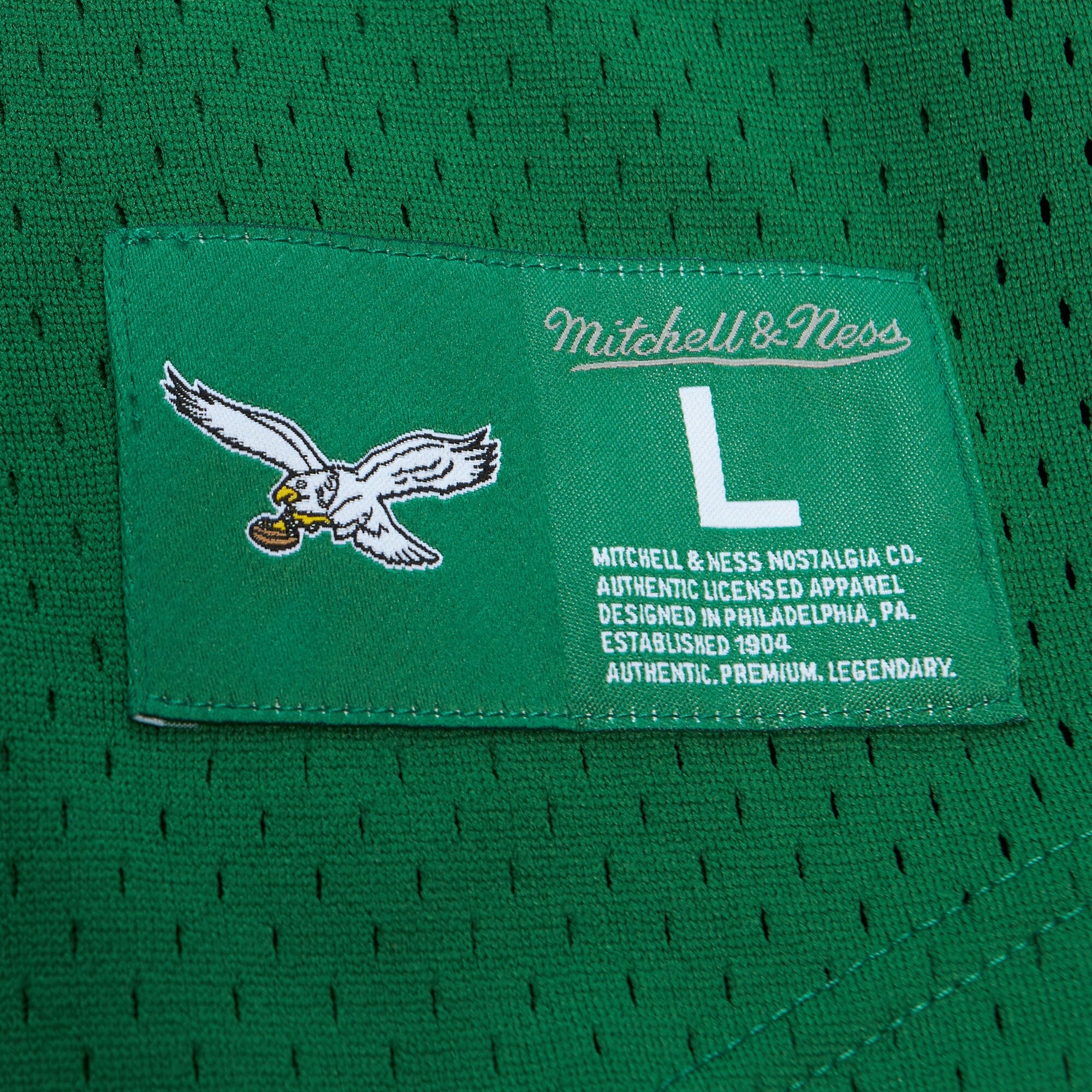 Mens Mitchell & Ness NFL N&N MESH CREWNECK EAGLES 1992 RANDALL CUNNINGHAM GREEN