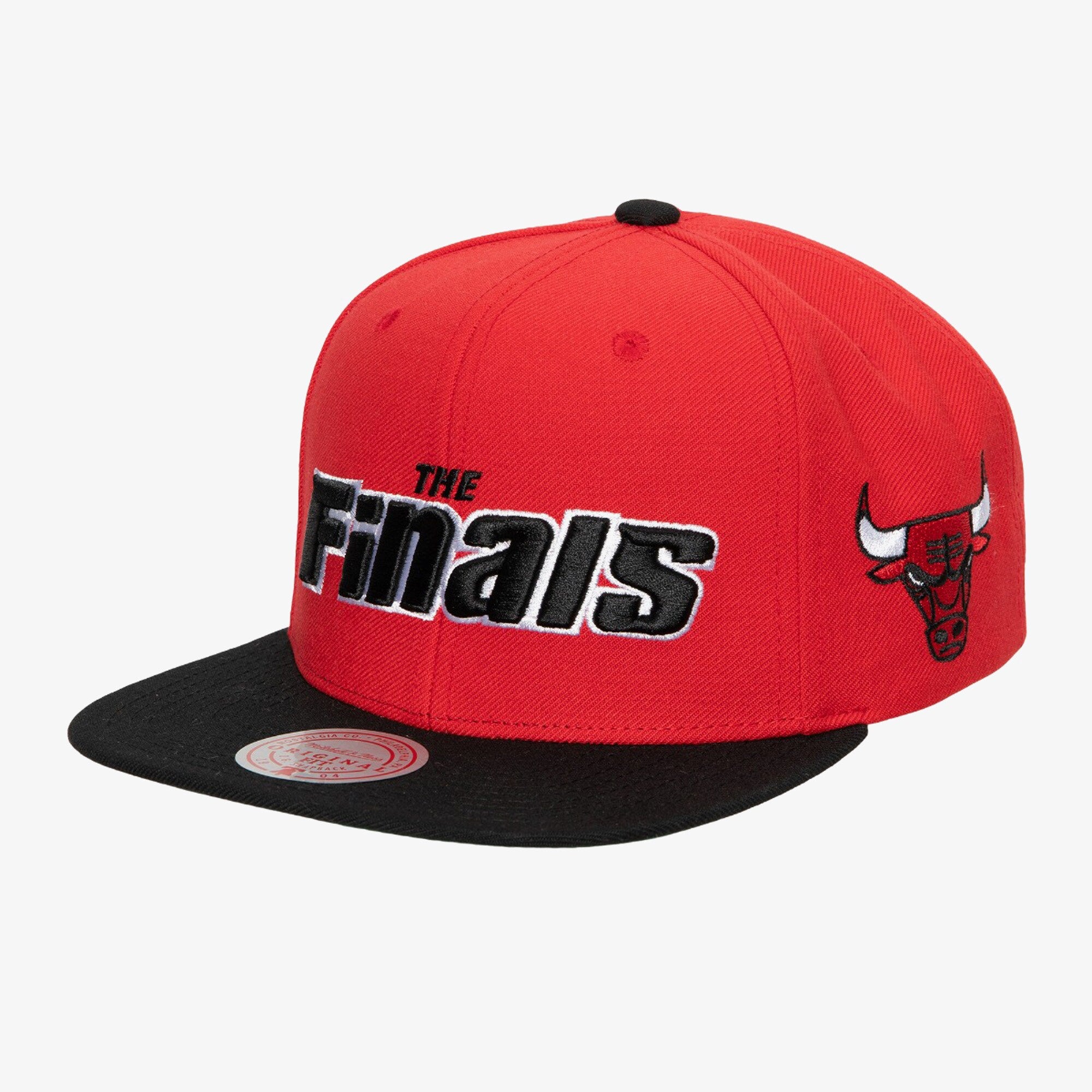 MENS MITCHELL & NESS NBA THE FINALS SNAPBACK BULLS - RED-BLACK