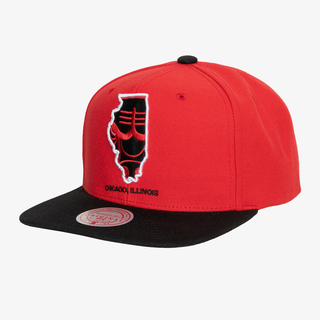 MENS MITCHELL & NESS NBA TEAM INSIDER SNAPBACK HWC BULLS - RED-BLACK
