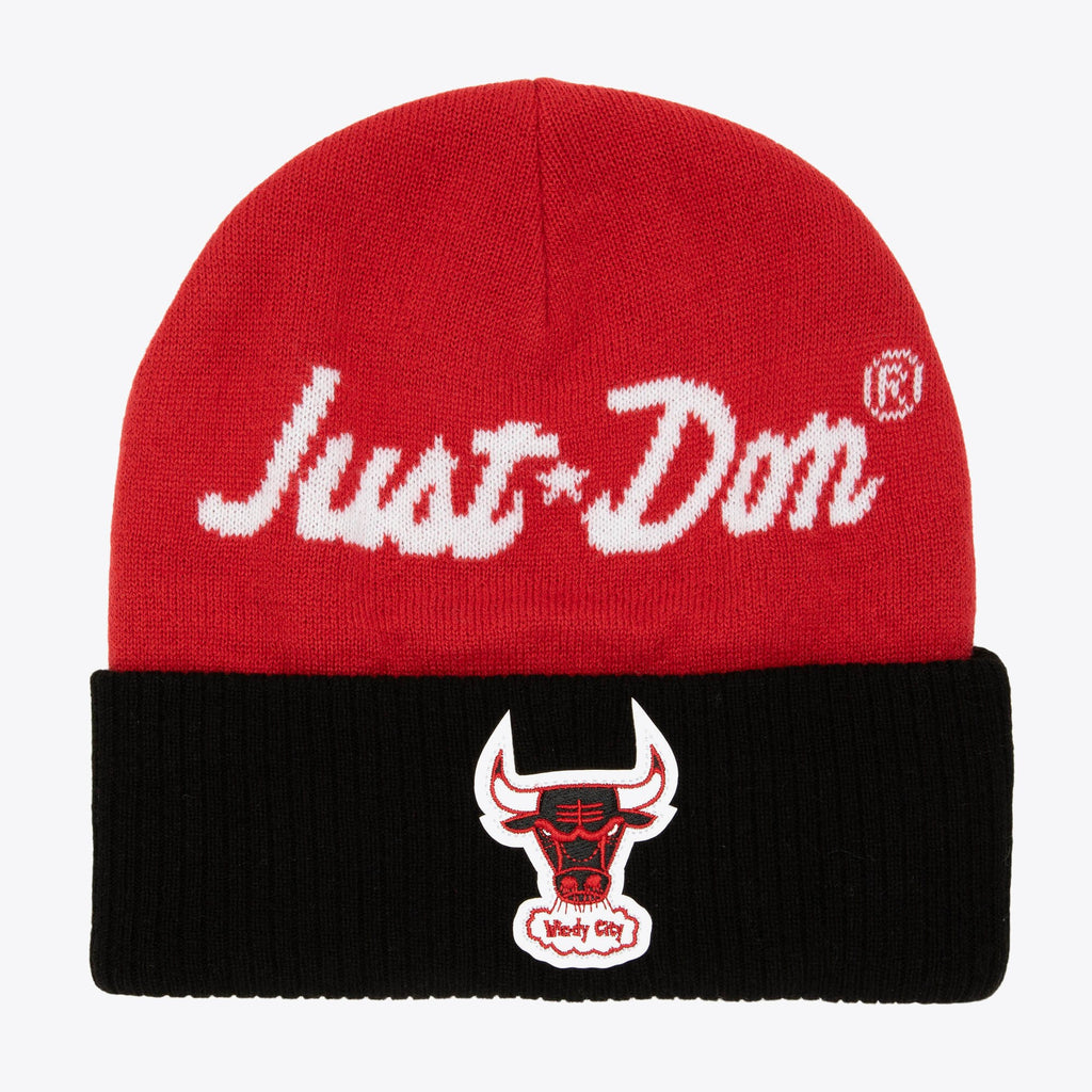 MENS MITCHELL & NESS NBA JUST DON CASHMERE KNIT HWC BULLS - RED
