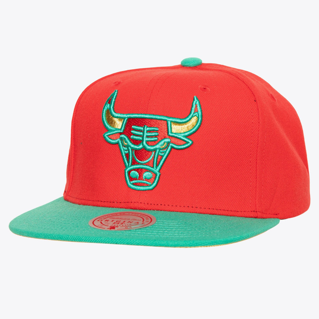 MENS MITCHELL & NESS NBA MISTLETOE SNAPBACK BULLS - RED