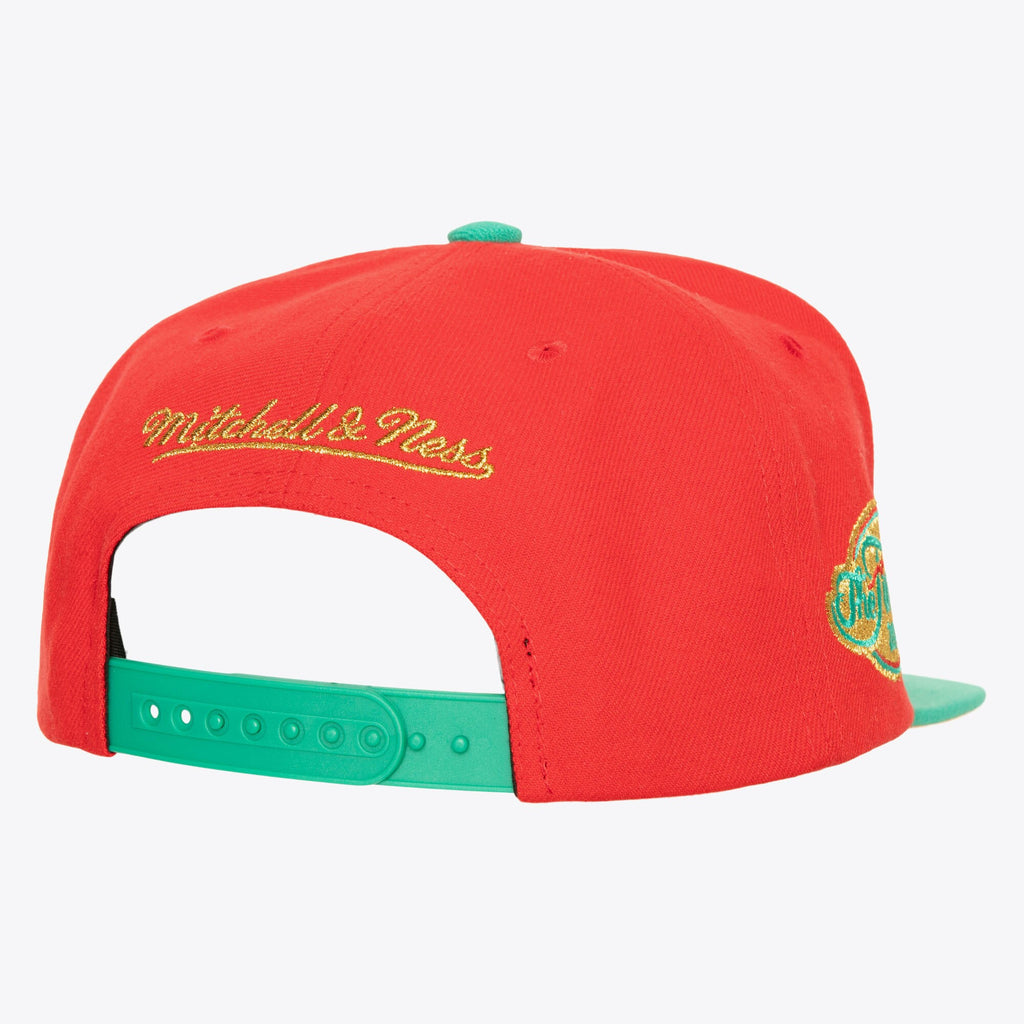 MENS MITCHELL & NESS NBA MISTLETOE SNAPBACK LAKERS - RED