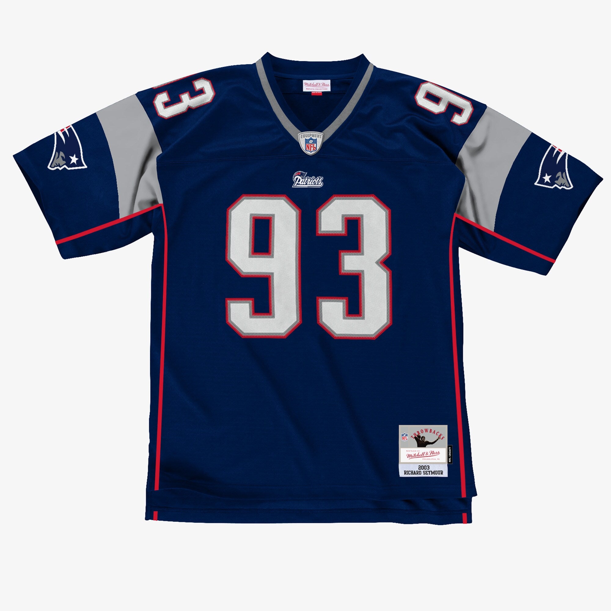 MENS MITCHELL & NESS NFL LEGACY JERSEY PATRIOTS 2003 RICHARD SEYMOUR
